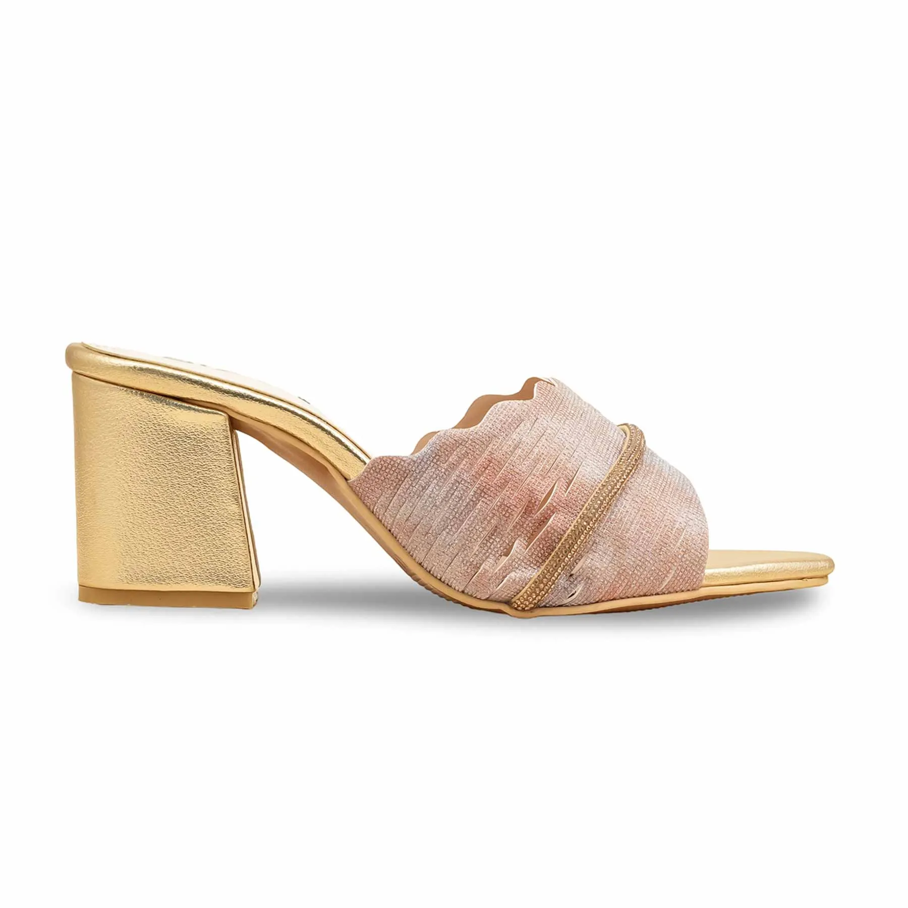 Golden Fancy Slipper For Women FN8005