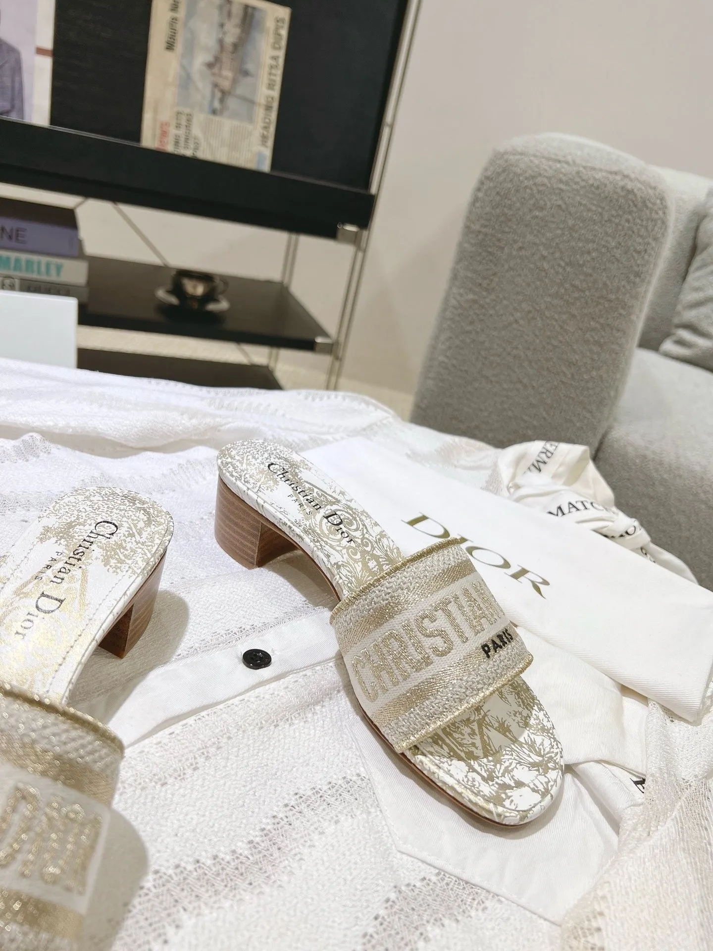 SE1648 Dioriviera Dway Heeled Slide / Size5-11 Teeks Sandals