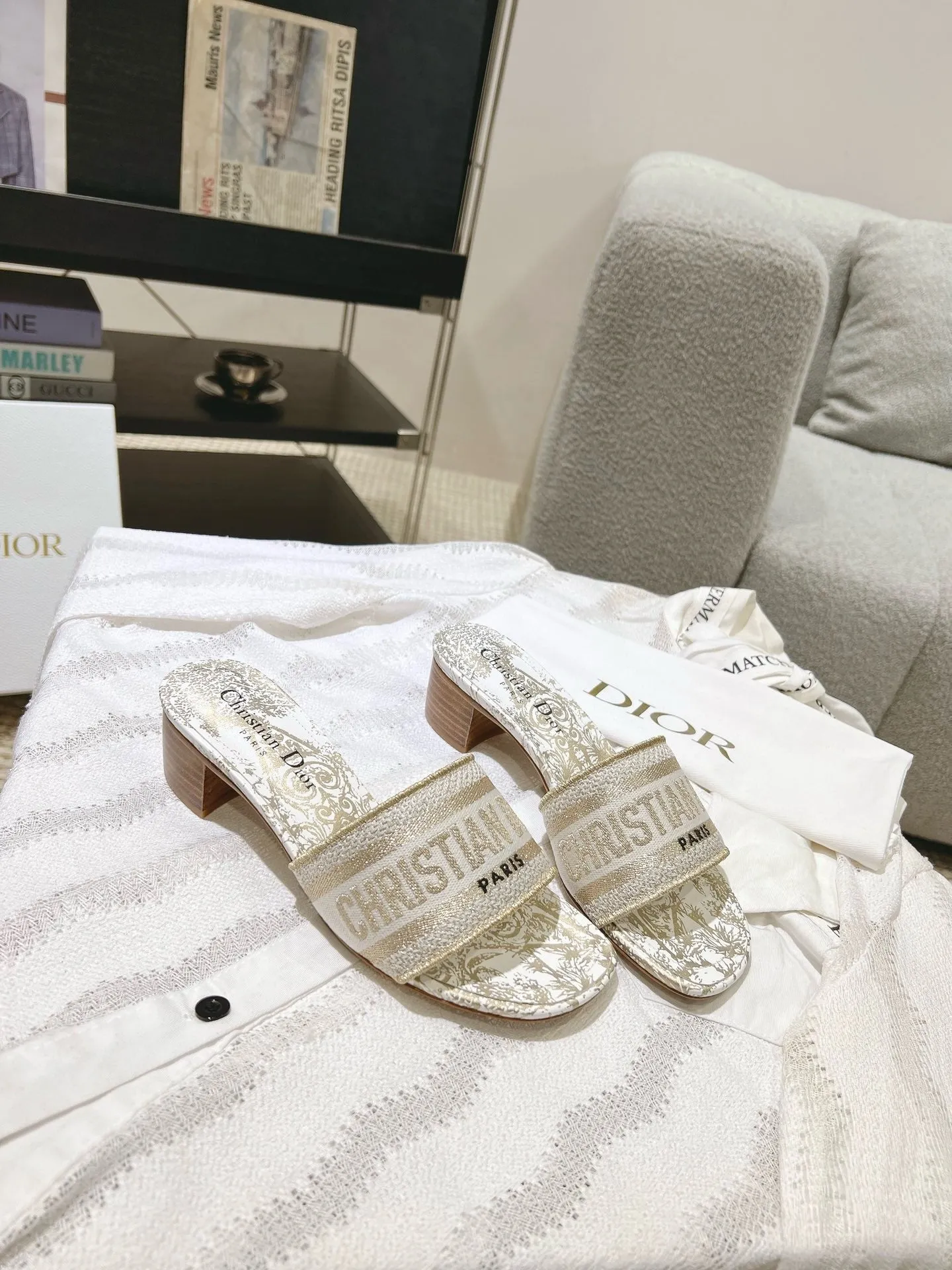 SE1648 Dioriviera Dway Heeled Slide / Size5-11 Sandals Royal Barbados Reviews