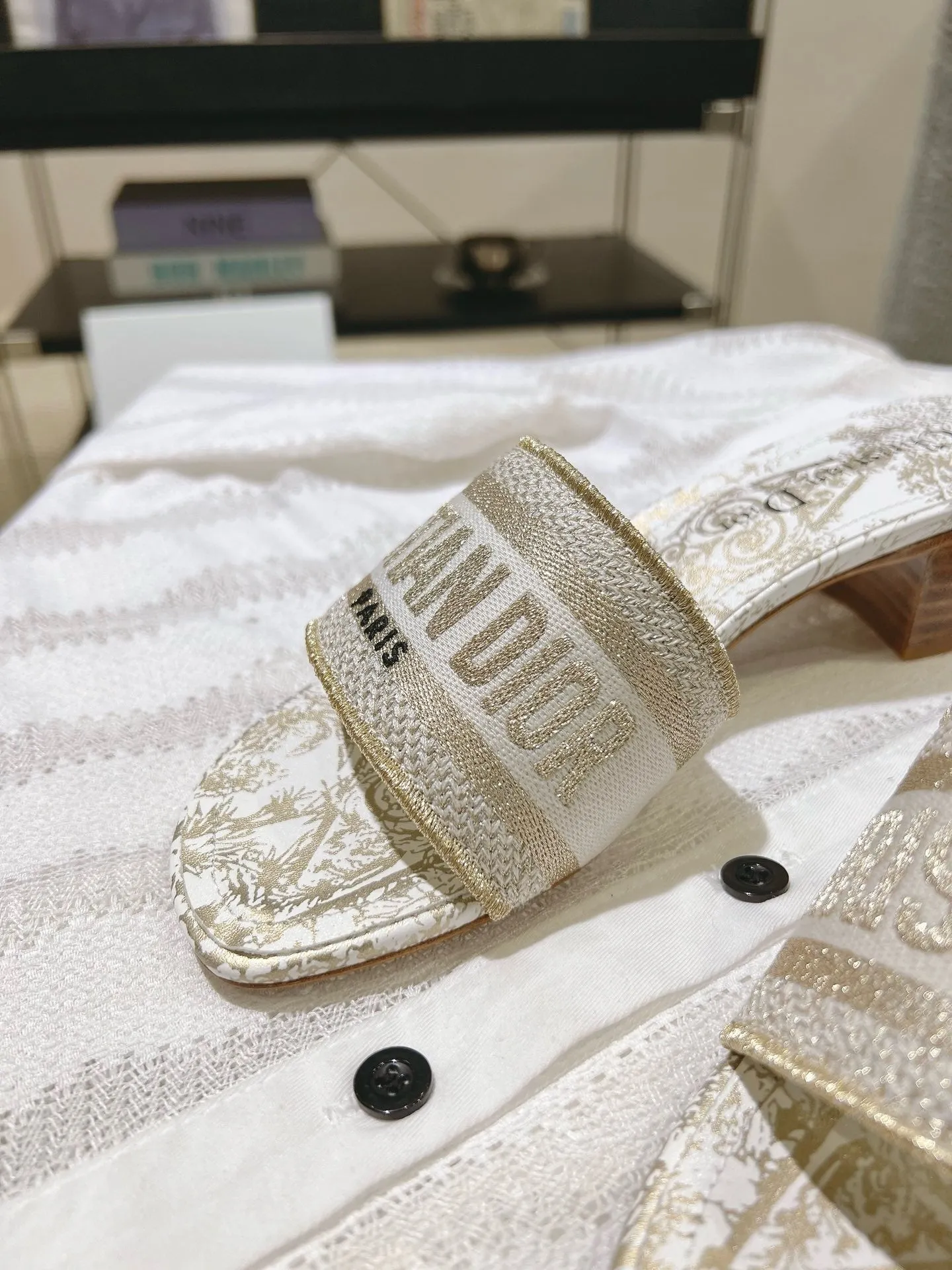 SE1648 Dioriviera Dway Heeled Slide / Size5-11 Dupe Sandals