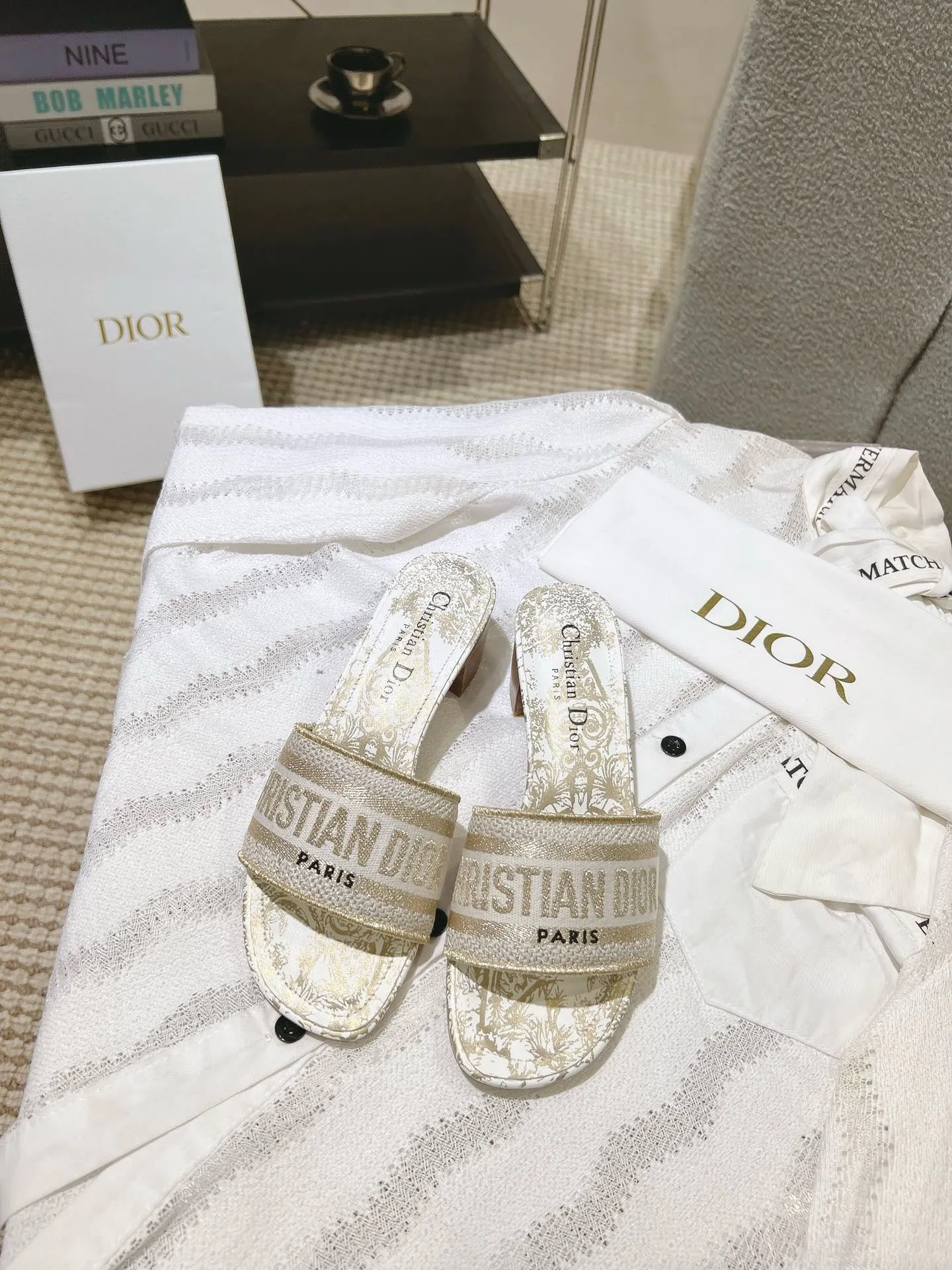 SE1648 Dioriviera Dway Heeled Slide / Size5-11 Resorts Sandals