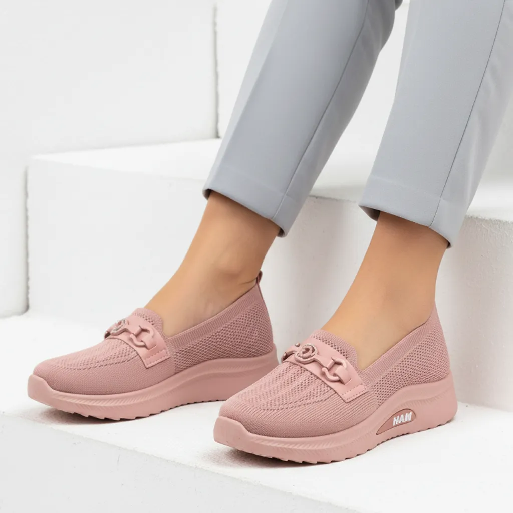 Knee Boots Heeled High sole mesh shoes