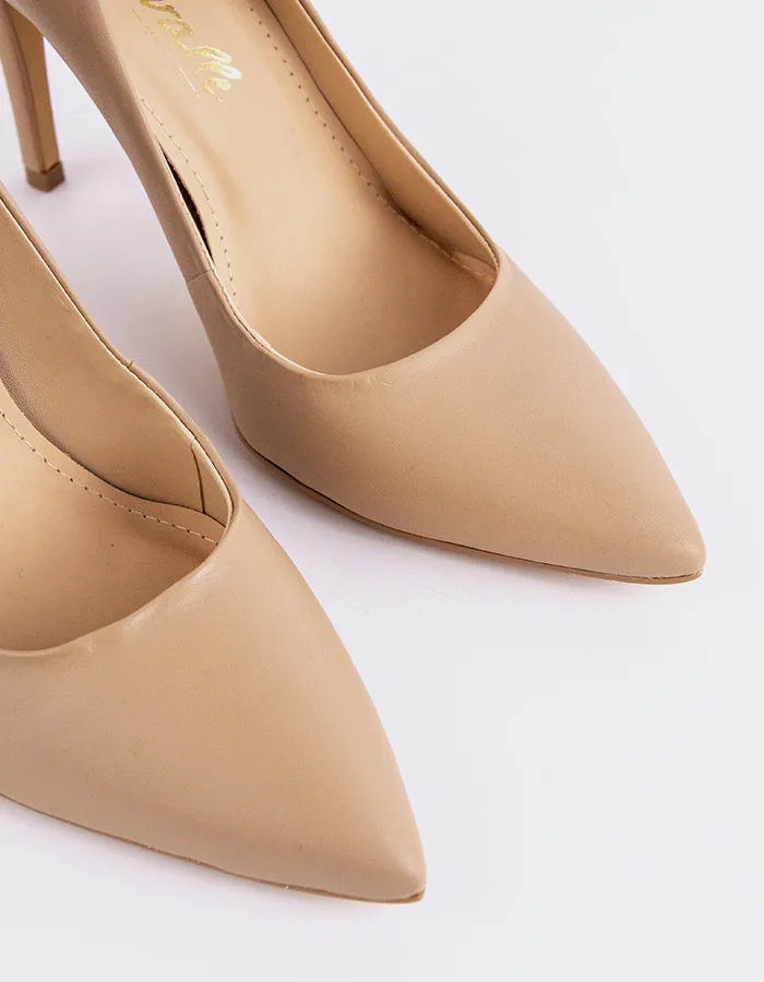 Thigh High Boots With Heels Love Nude Leather