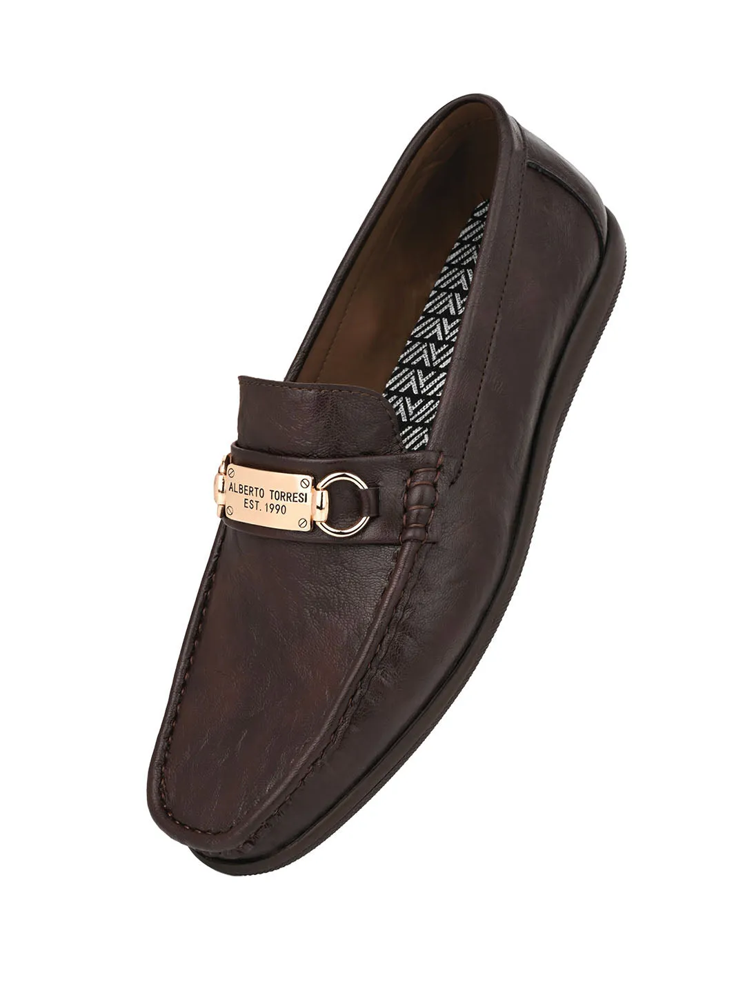 Huarache Loafers Alberto Torresi Twisty Series 531 Full Flex Rubber Sole Slip In Brown Casual Loafers