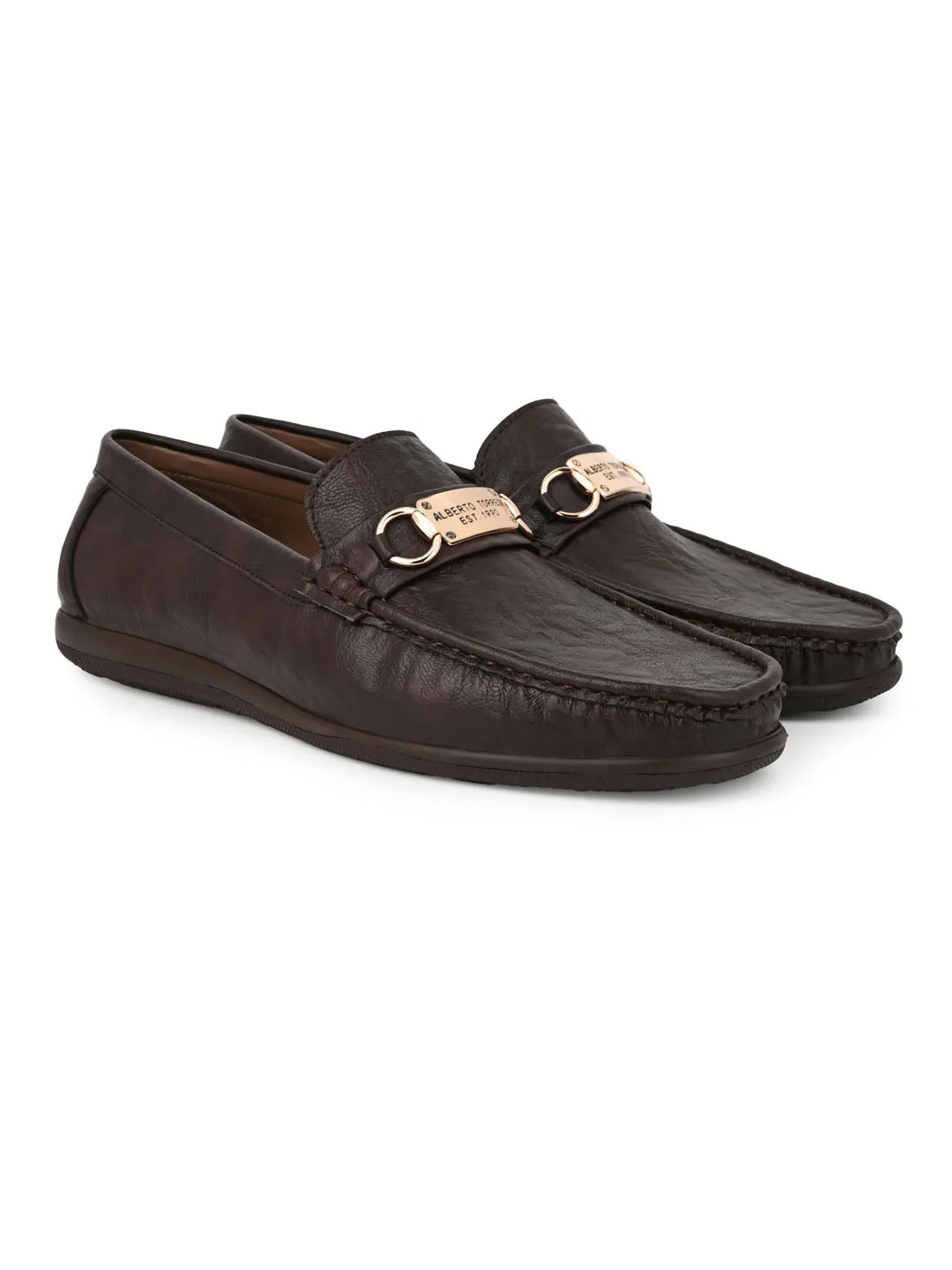 Alberto Torresi Twisty Series 531 Full Flex Rubber Sole Slip In Brown Casual Loafers Best Insoles For Loafers