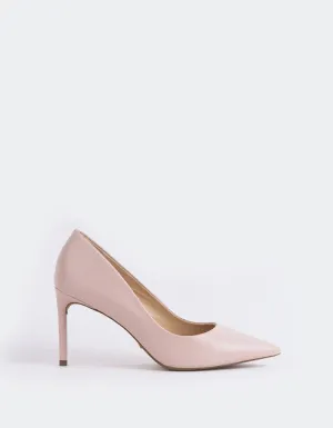 Zinnia Pink Leather Heel Pumps