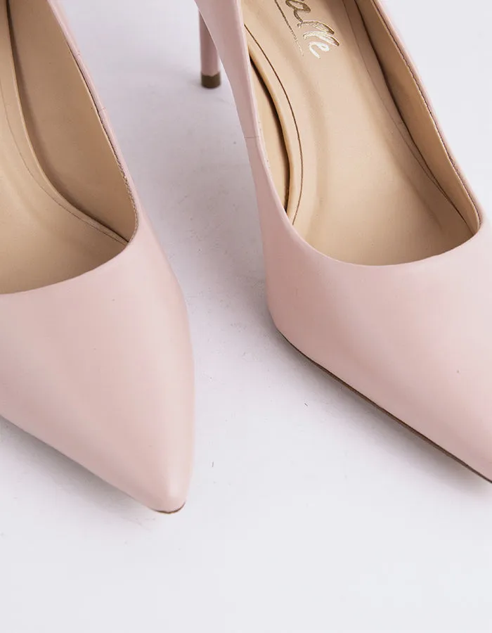 Tie Up High Heel Boots Zinnia Pink Leather