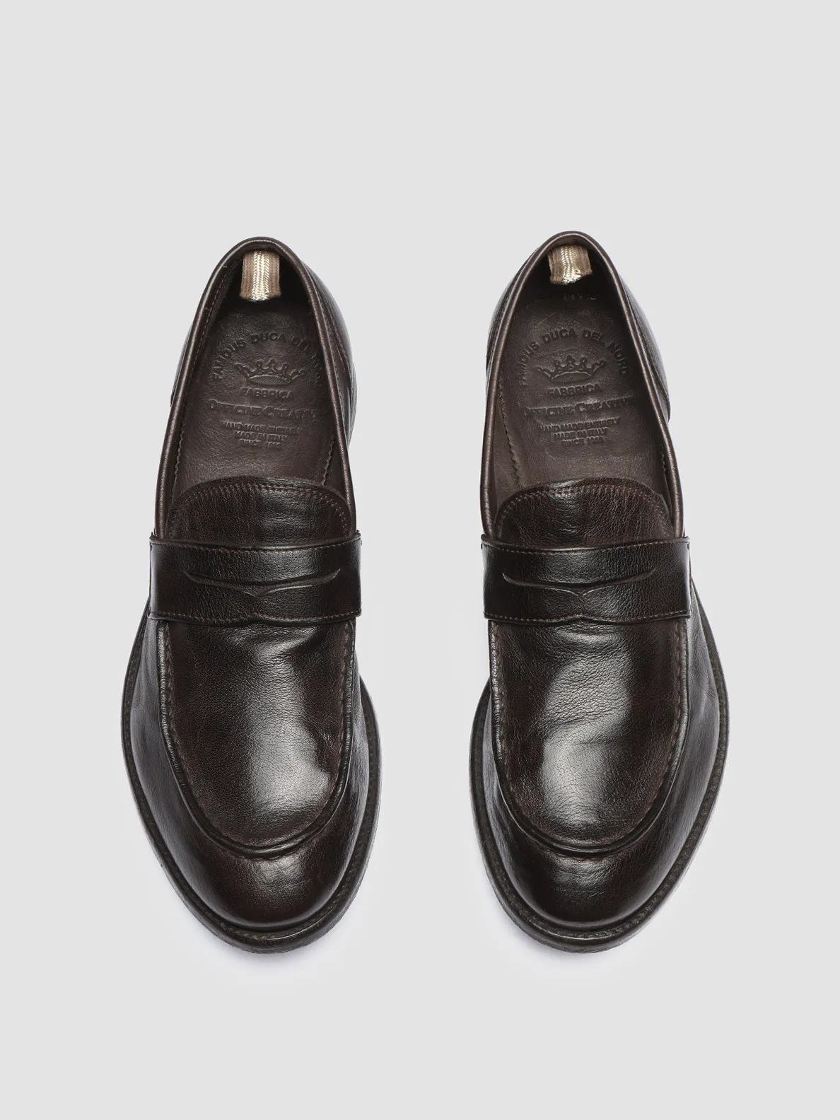 Loafers With Dress Pants ARC 509 - Brown Leather Penny Loafers