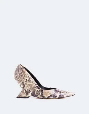 Block High Heel Kressy Natural Snake