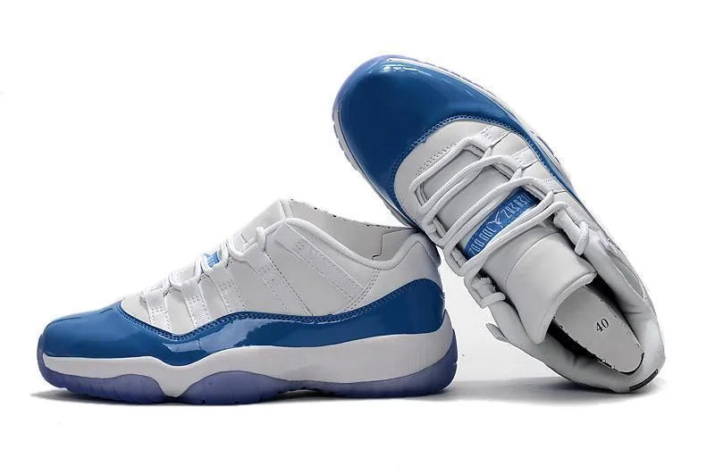 Nike Air Jordan 11 Retro Low UNC White University Blue Basketball Men Jordan Xi 11 Retro Basketball Shoes