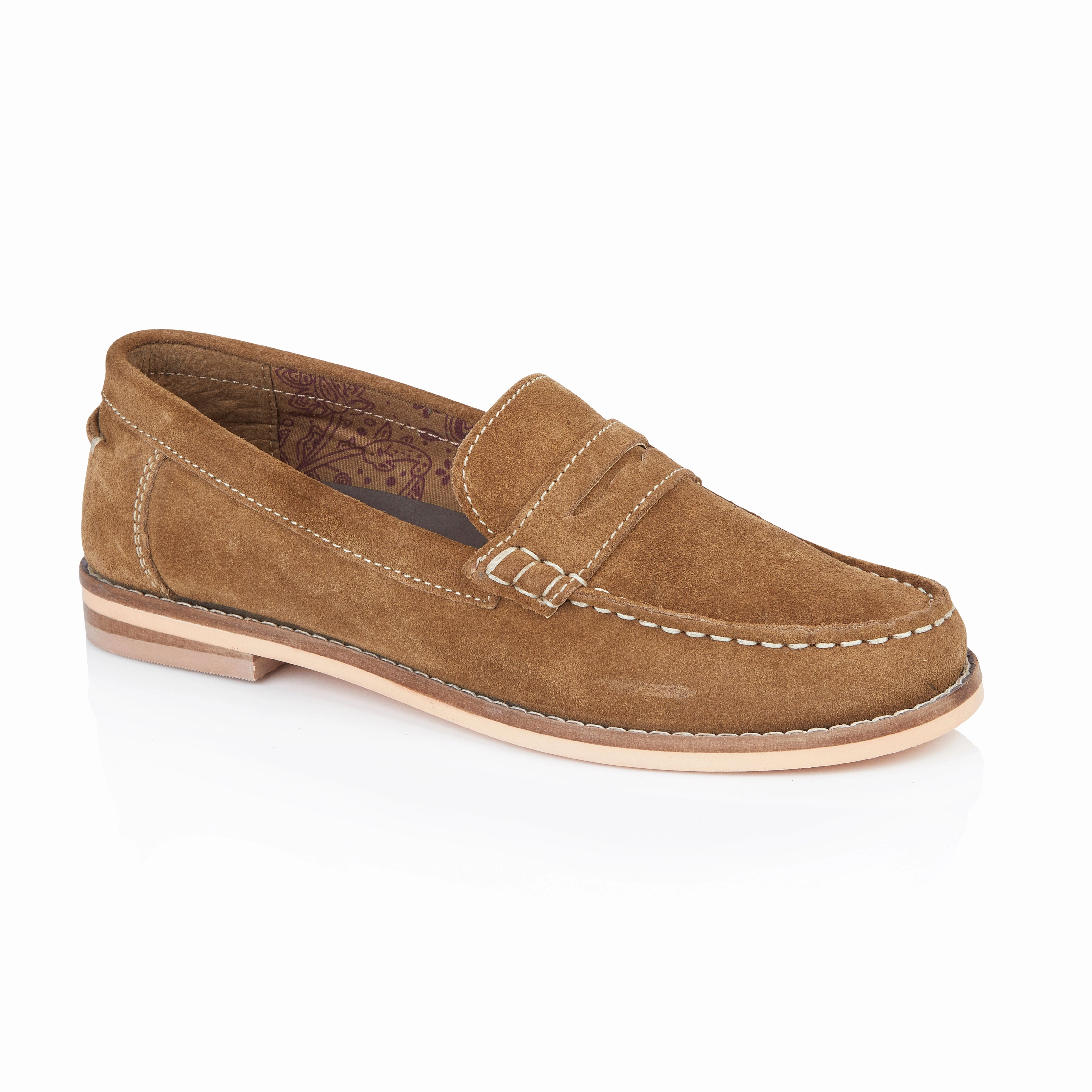 Ellie Suede Leather Slip On Deck Shoes - Tan Loafers At Target