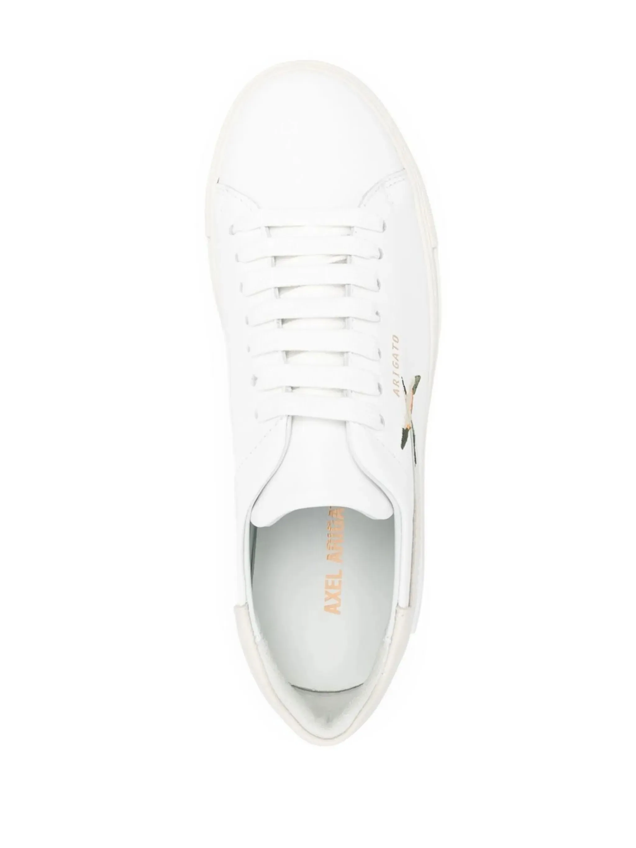 Best Dress Shoes For Wide Flat Feet embroidered-bird lace-up sneakers