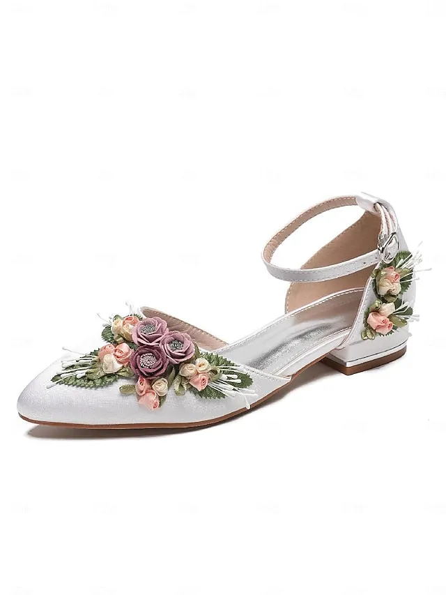 Embroidered Flat White Floral with Matching Shoes  Clutch Rothys Flat Shoes