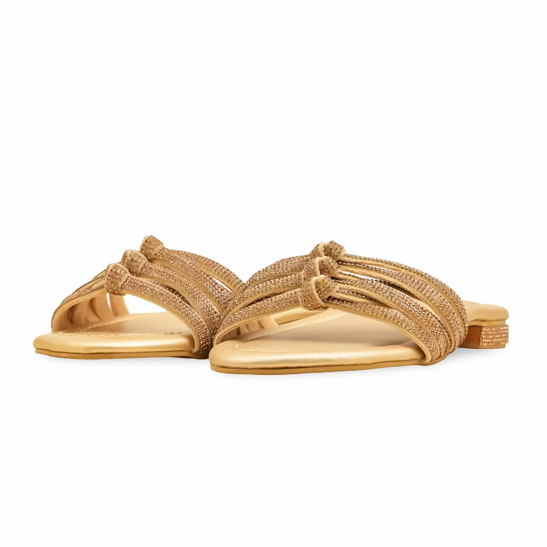Golden Fancy Slipper For Women FN7990