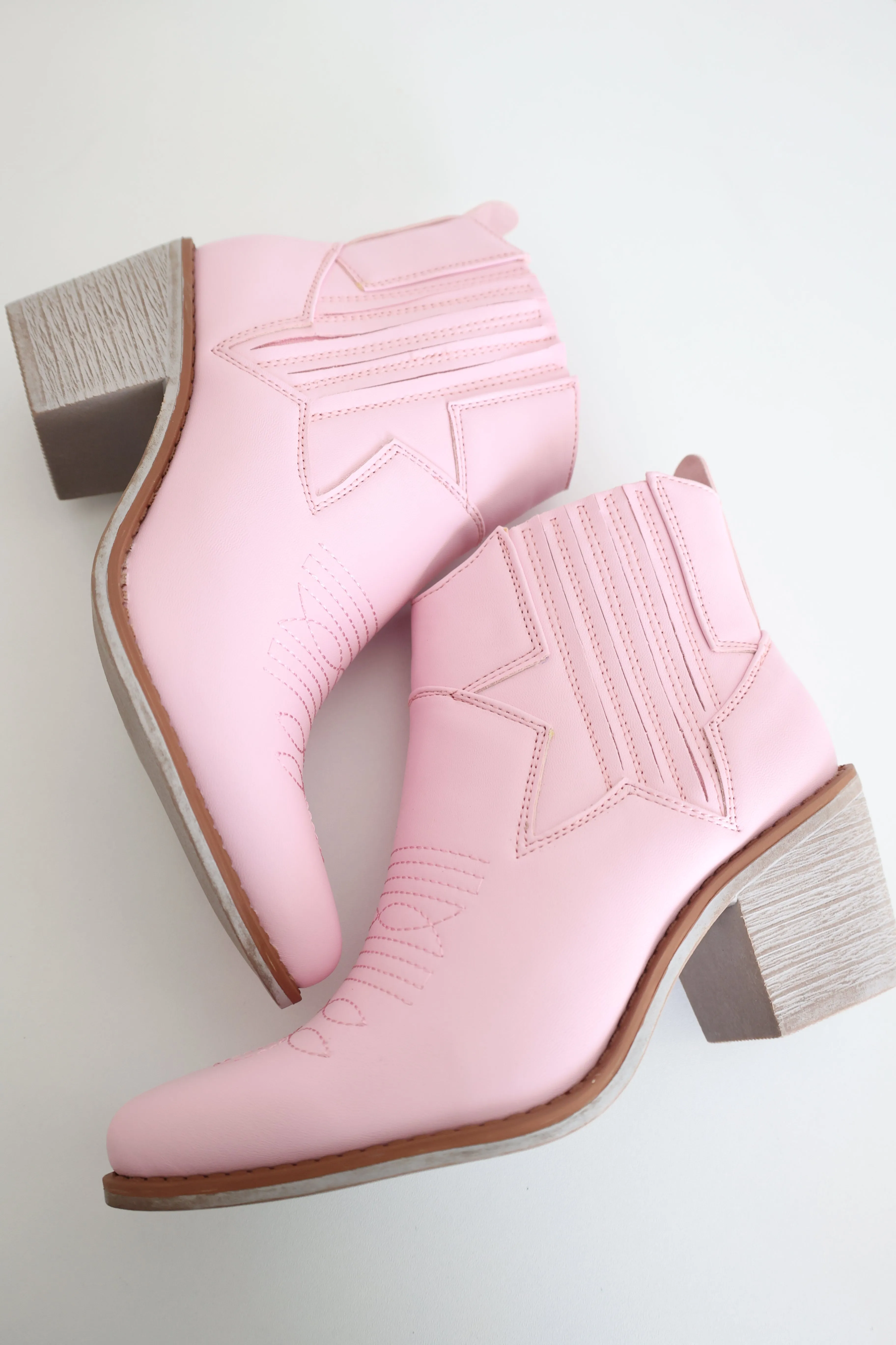 Top Western Boots Rising Star Bootie- Pink (FINAL SALE)