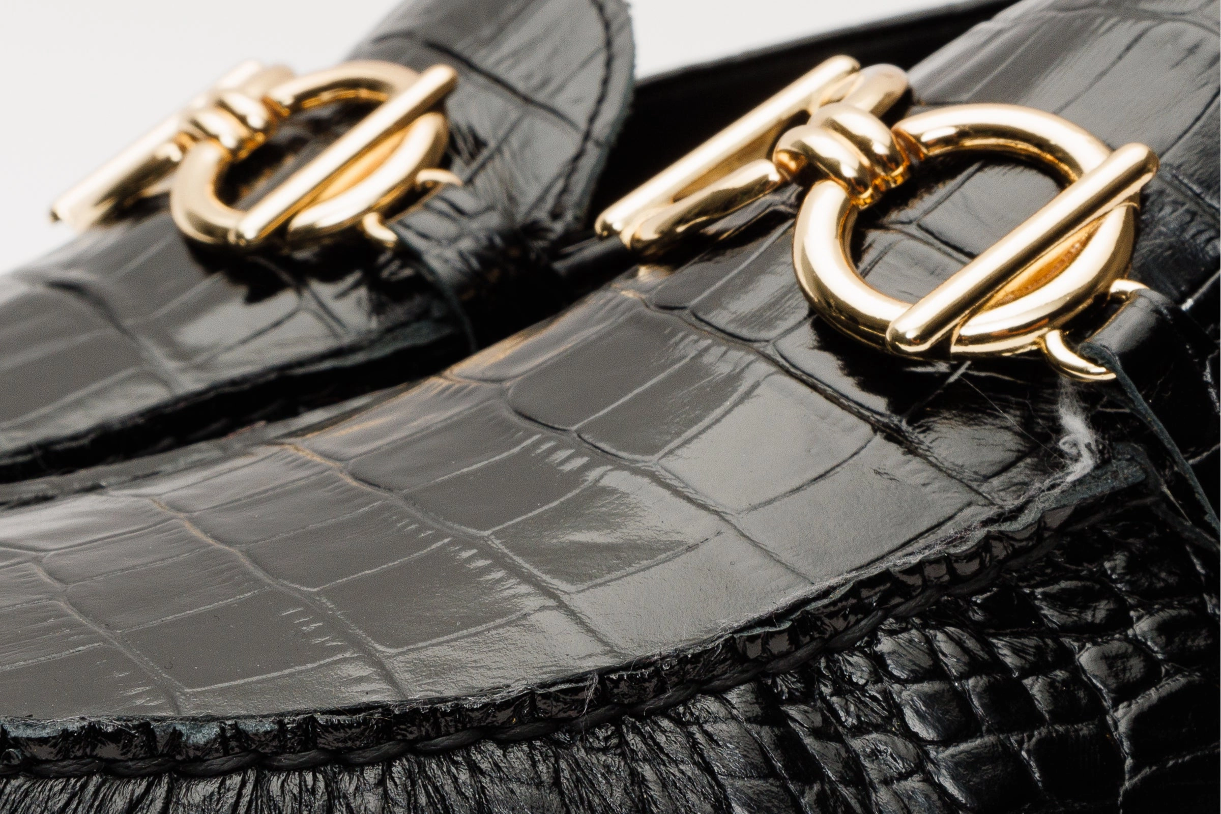 The Pisa Black Leather Bit Drive Loafer Men Shoe Navy Blue Dress Wedge Shoes