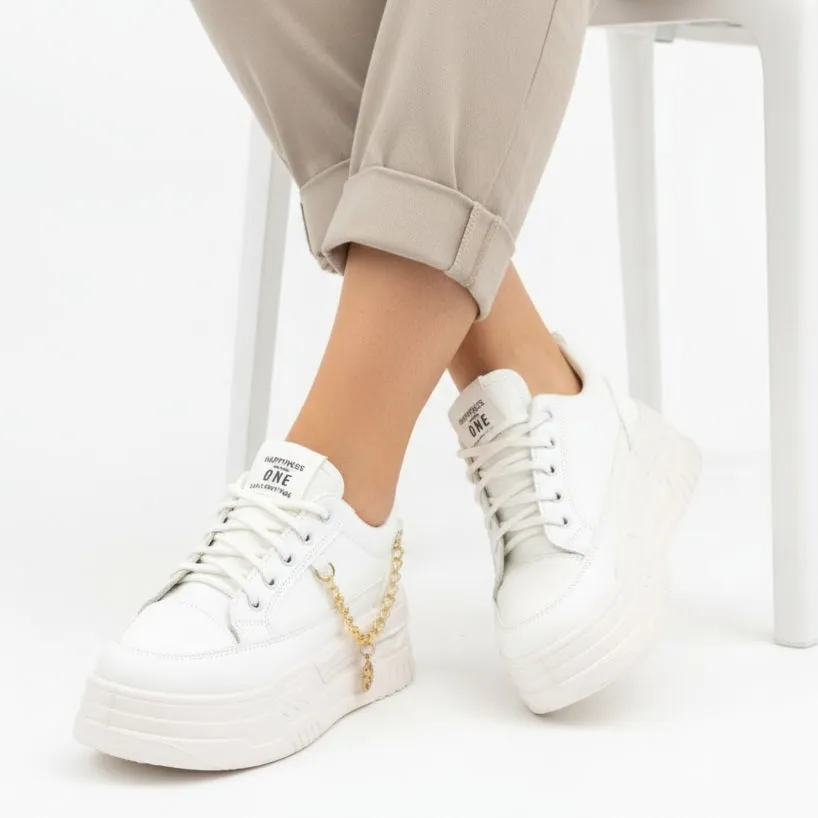 Leopard Heel Shoes M01006 chain shoes