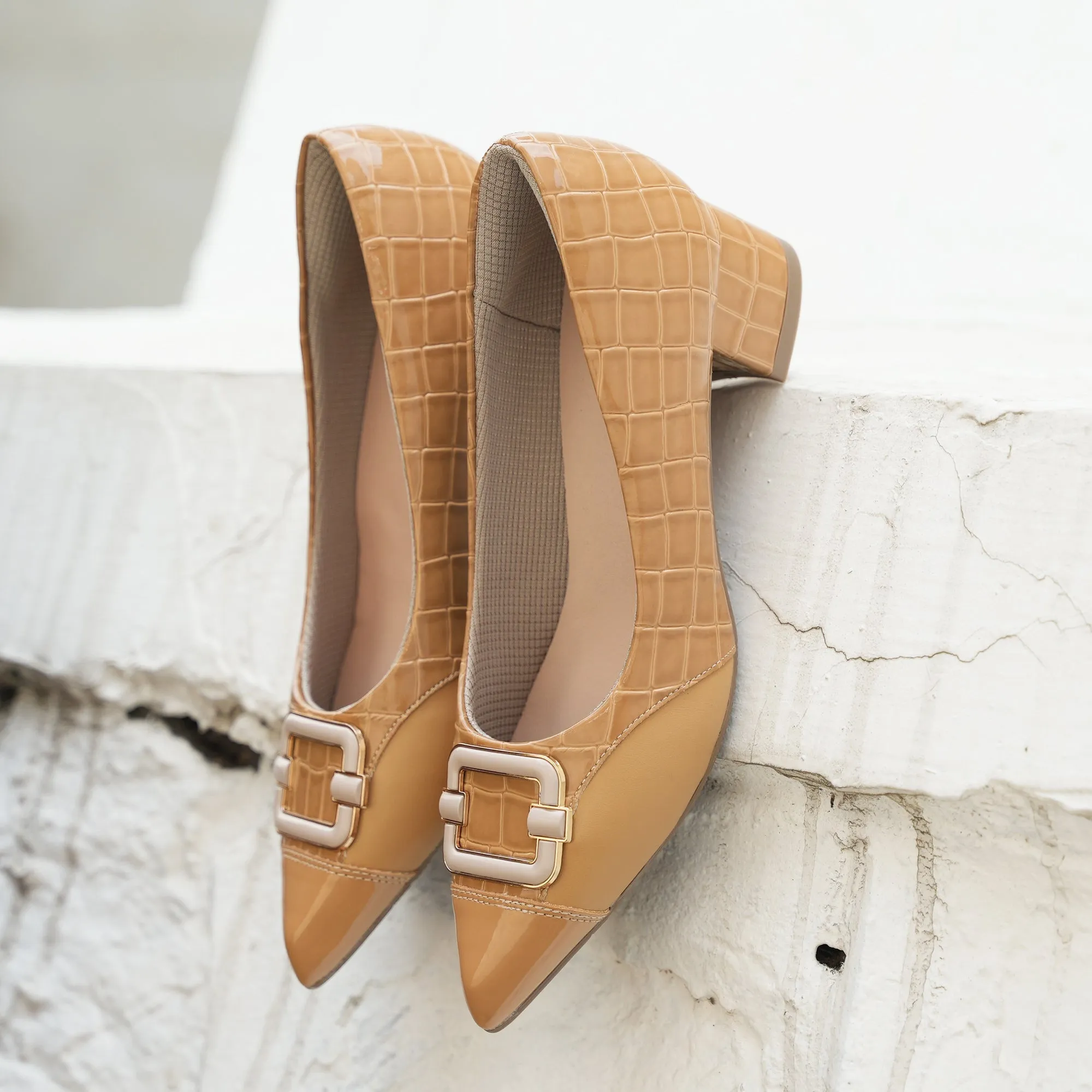 Tan Pumps Dress-Sophia