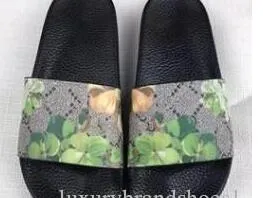 Men Women Sandals Designer Shoes Luxury Slide Summer Fashion Wide Flat Slippery Sandals Slipper Flip Flop size 35-46 flower box Flat House Shoes