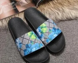 Men Women Sandals Designer Shoes Luxury Slide Summer Fashion Wide Flat Slippery Sandals Slipper Flip Flop size 35-46 flower box Wide Fitting Flat Shoes