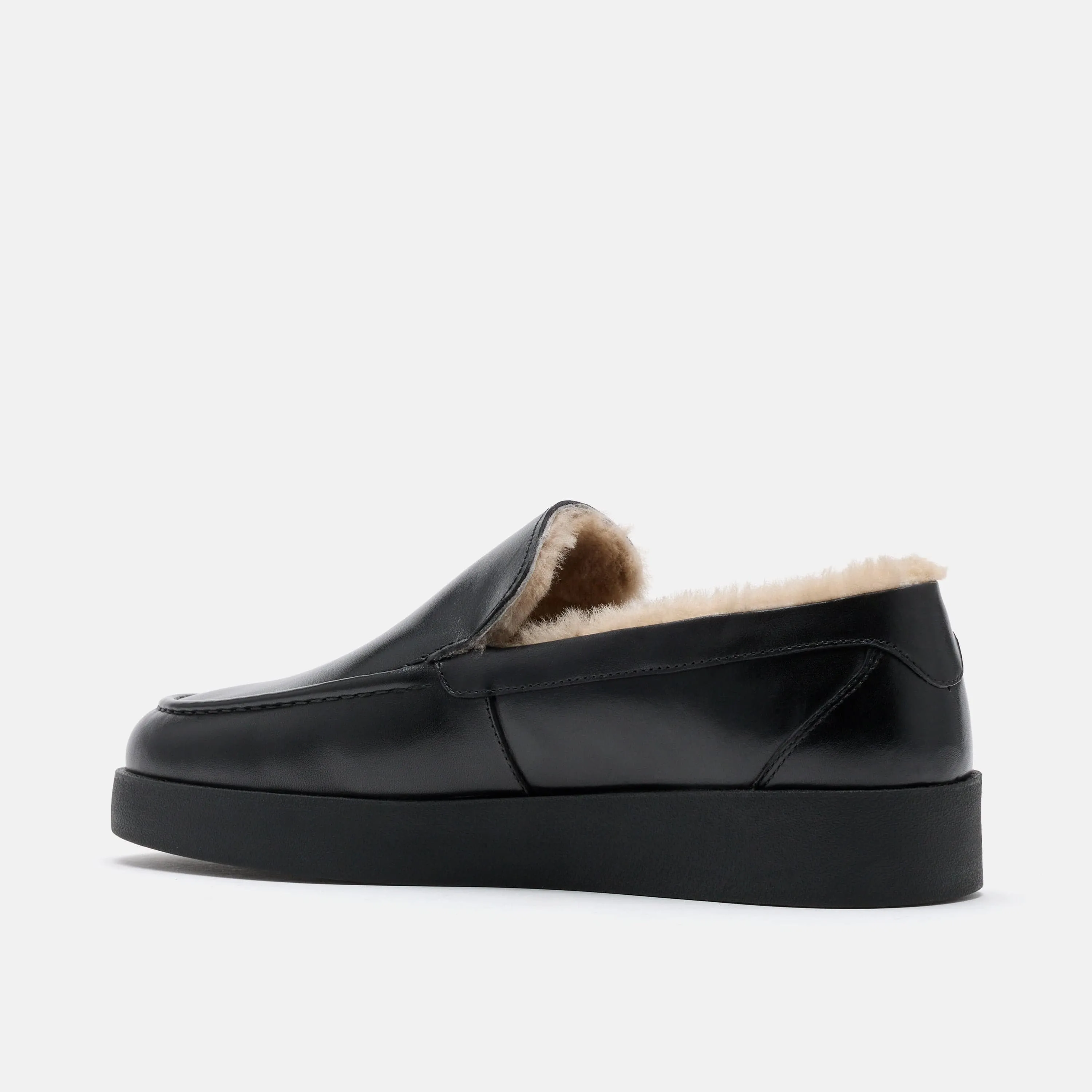Dr Scholls Loafers Remy Black Leather and Shearling Loafers