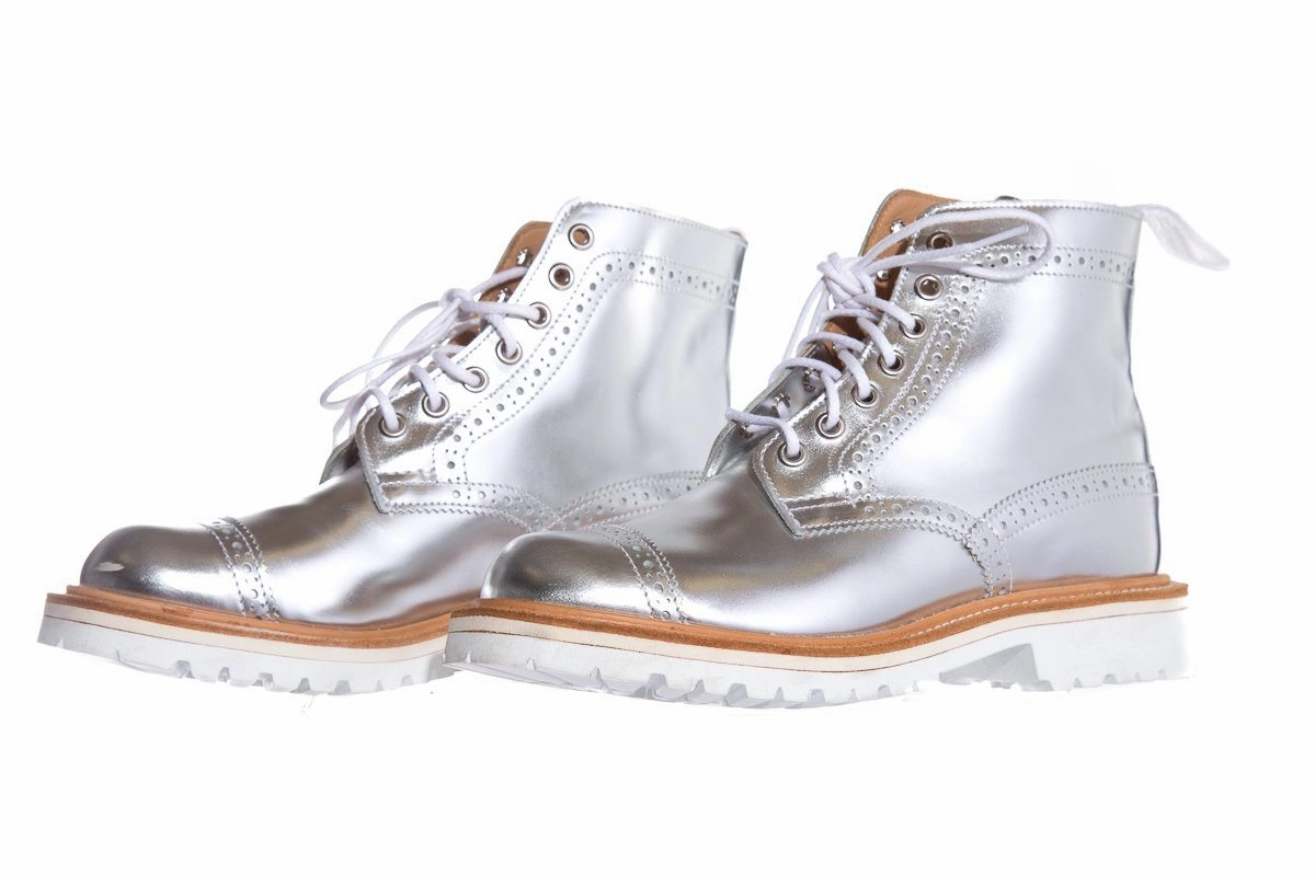 Oxford Boots JUNYA WATANABE COMME DES GARCONS X Tricker's Silver Boots SZ 6 NWT