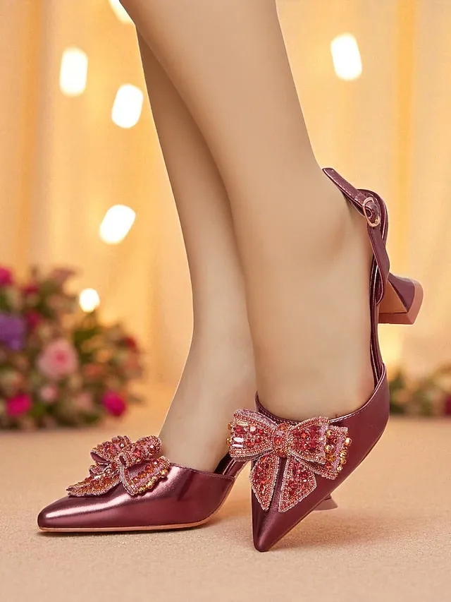 Cake High Heel Shoe Gold Toe Metallic - Women's Pumps High Slingback Pointed