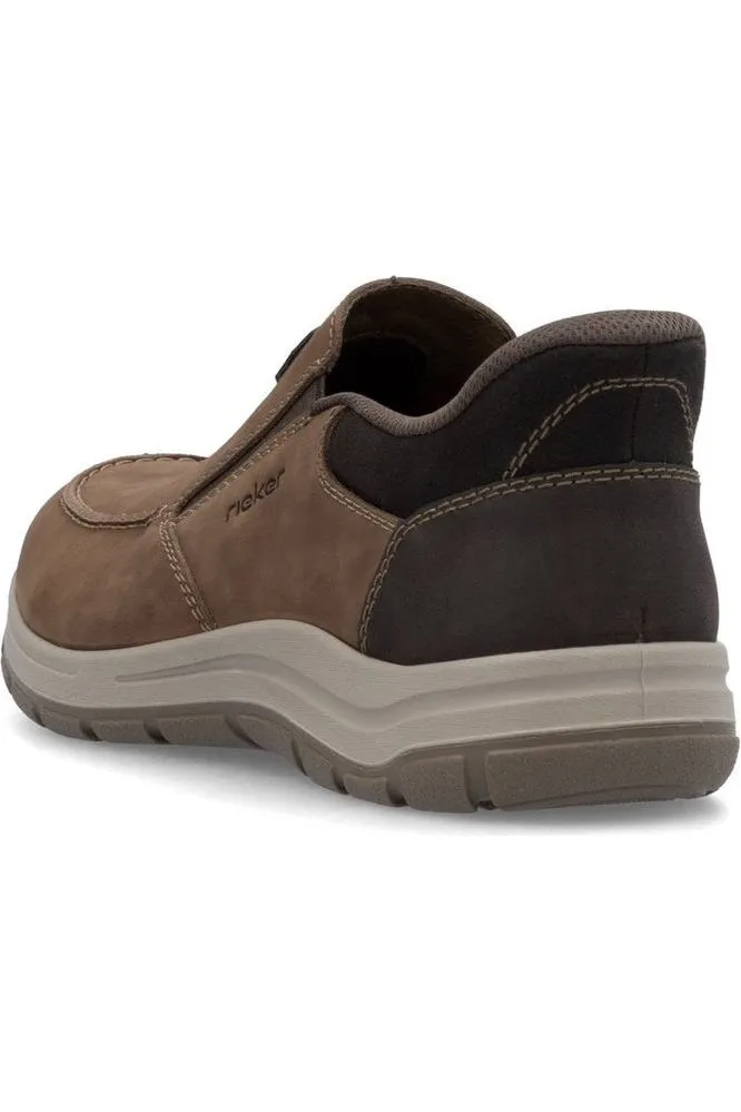 Casual Comfortable Shoe Rieker Mens shoe 03655-24 in Brown