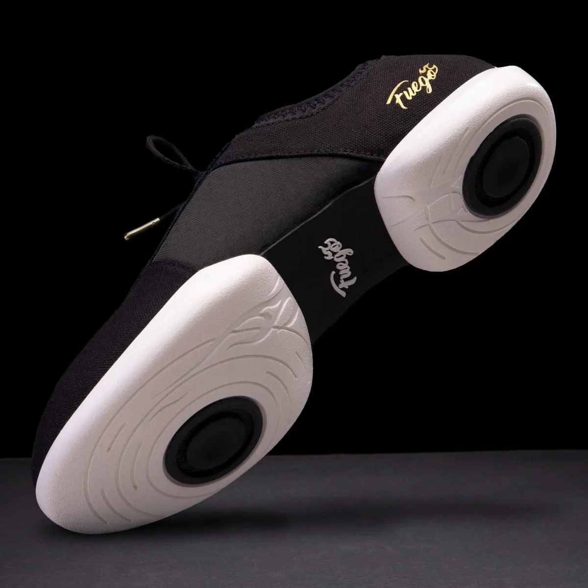 Fuego Dance Shoes - Split-sole | Black (In-Store) Animal Print Flat Shoes