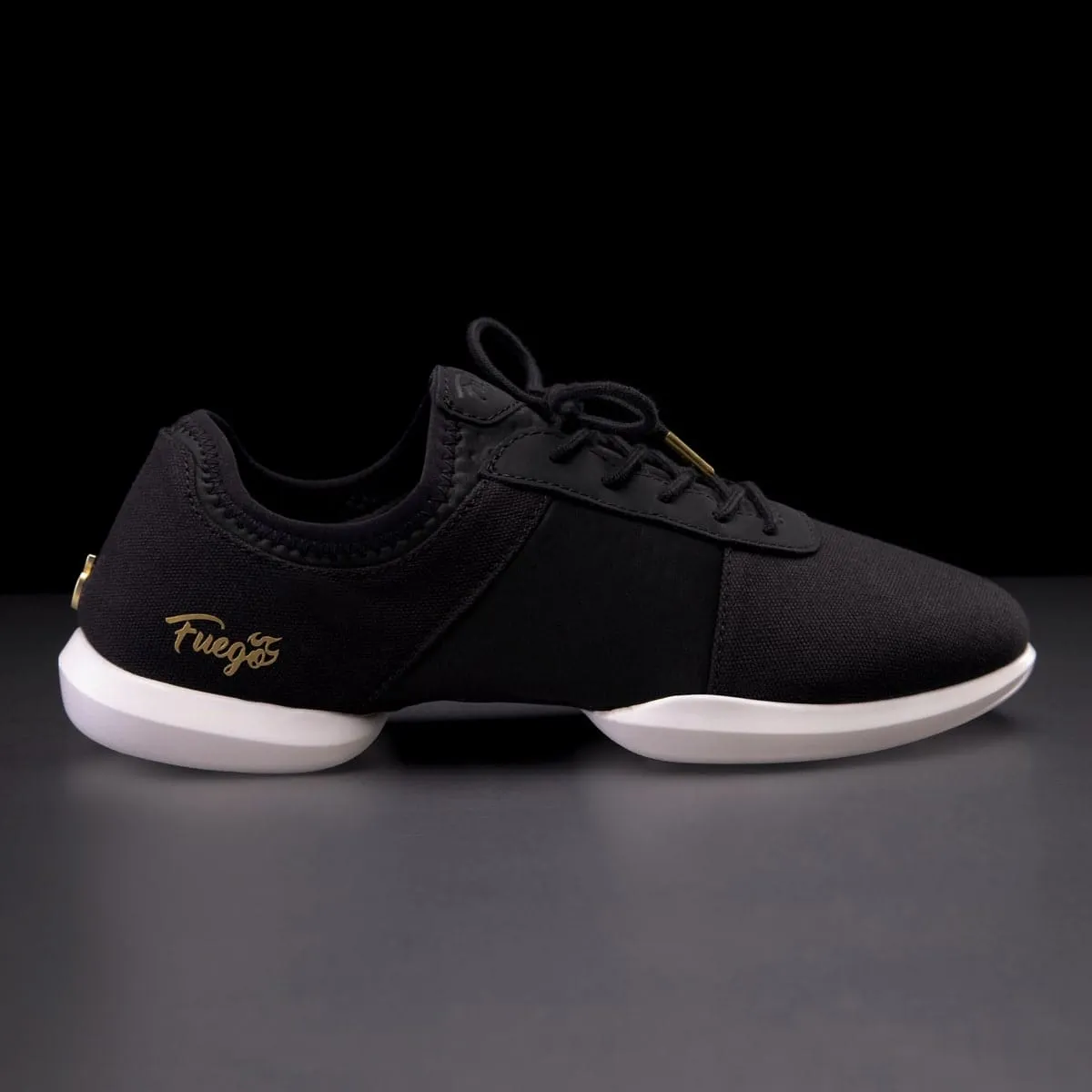 Fuego Dance Shoes - Split-sole | Black (In-Store) Cap Toe Shoes