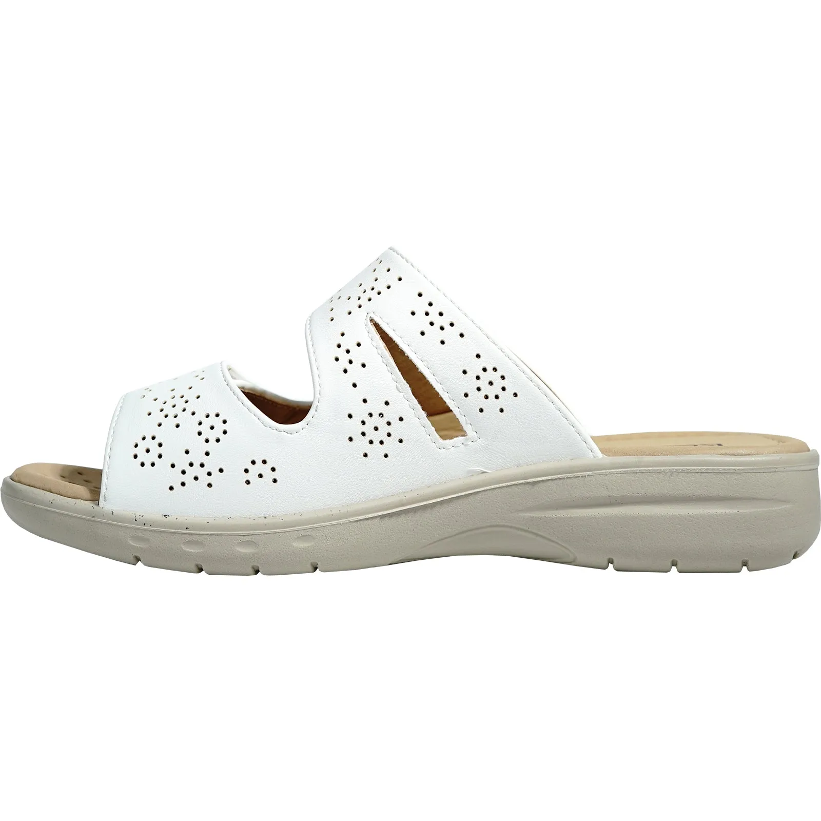 kozi Women Sandal OY5125 Comfort Wedge Sandal White Sandals Cabo