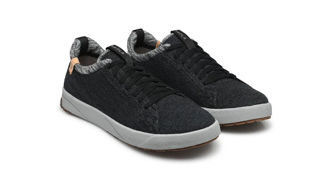 Snoopy Sneakers Cannon Knit M 2.0 Wool Black - Steel Grey