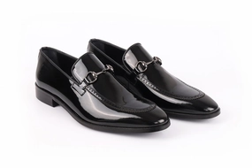Shoes For Dress Shorts Edroy Patent Leather Horsebit Buckle Dress Shoes