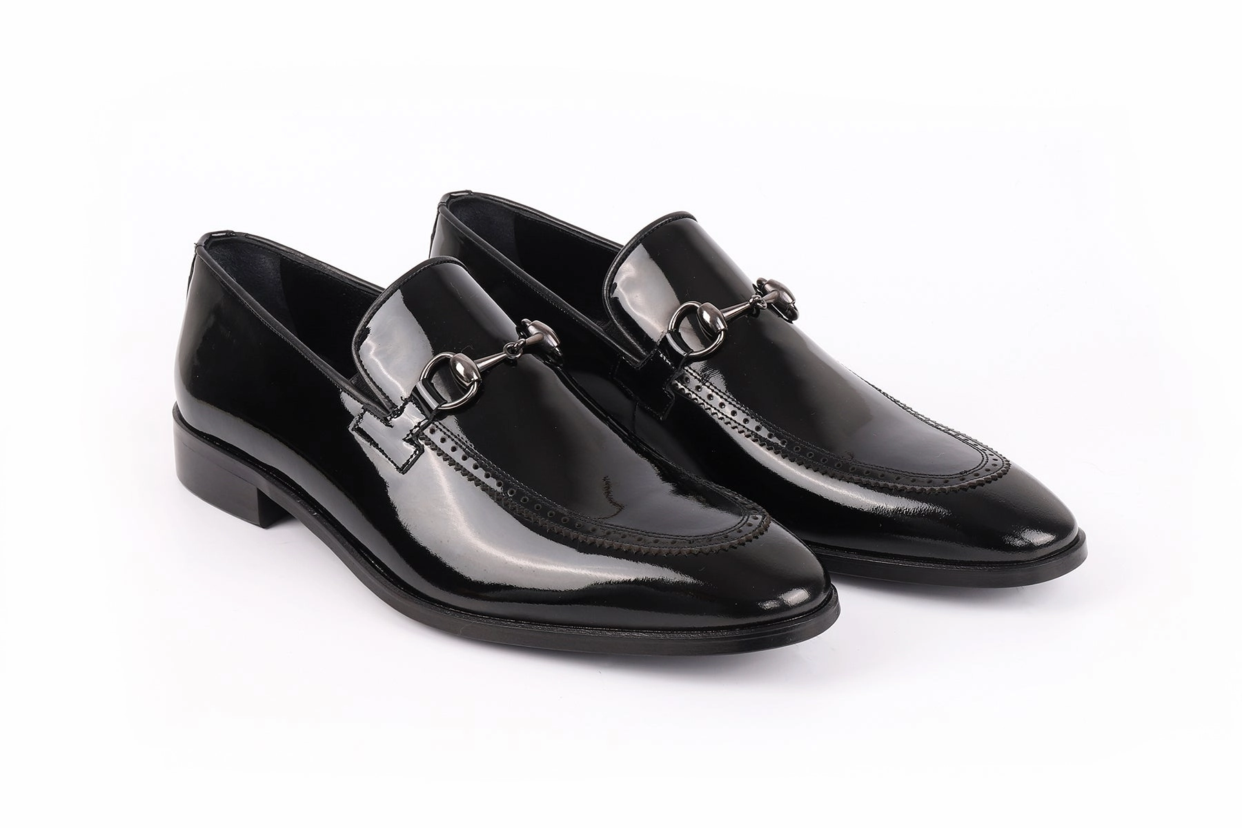 Shoes To Wear With Dresses Summer Edroy Patent Leather Horsebit Buckle Dress Shoes