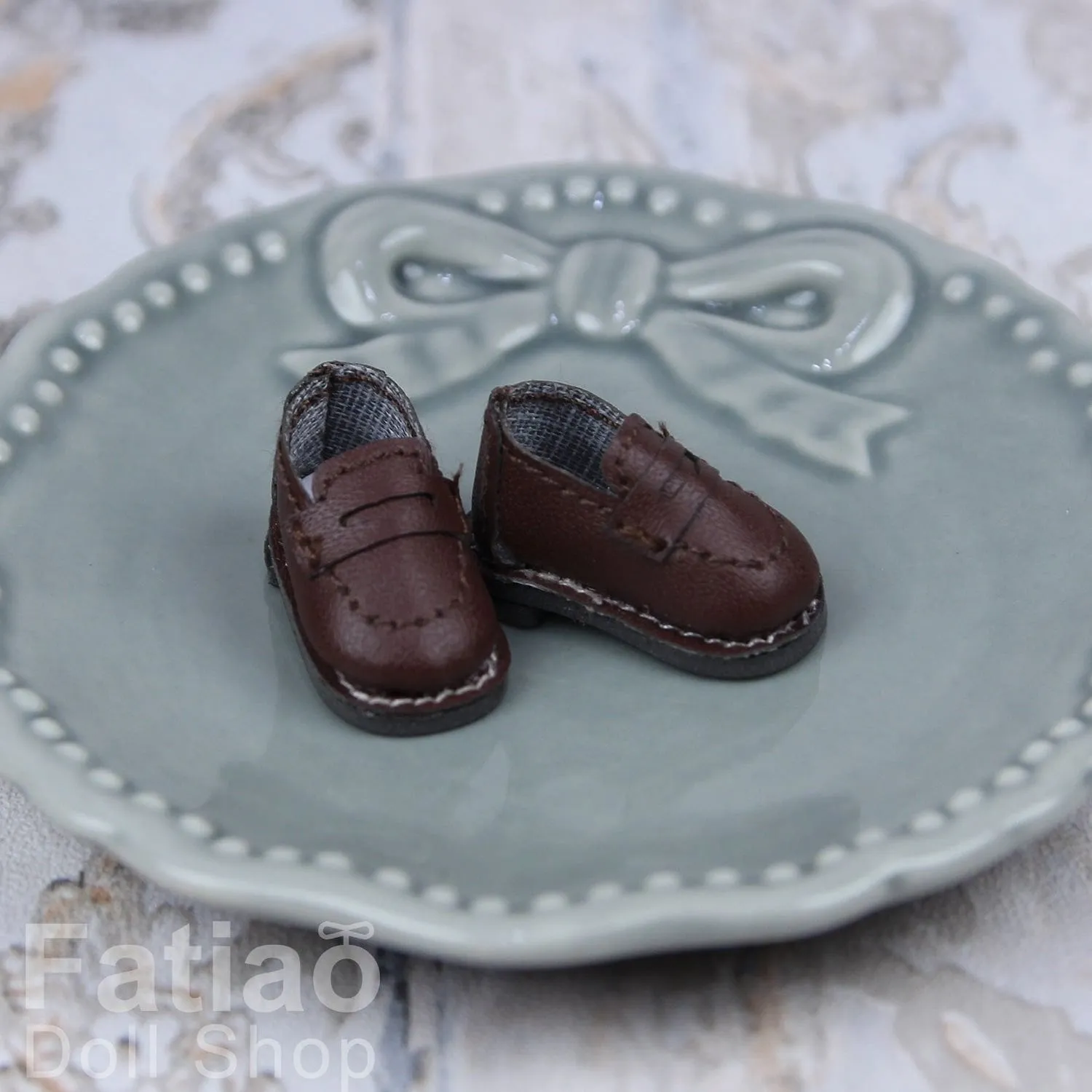 Suit With Loafers No Socks [Fatiao Doll Shop] Student leather shoes loafers / OB11 OBITSU