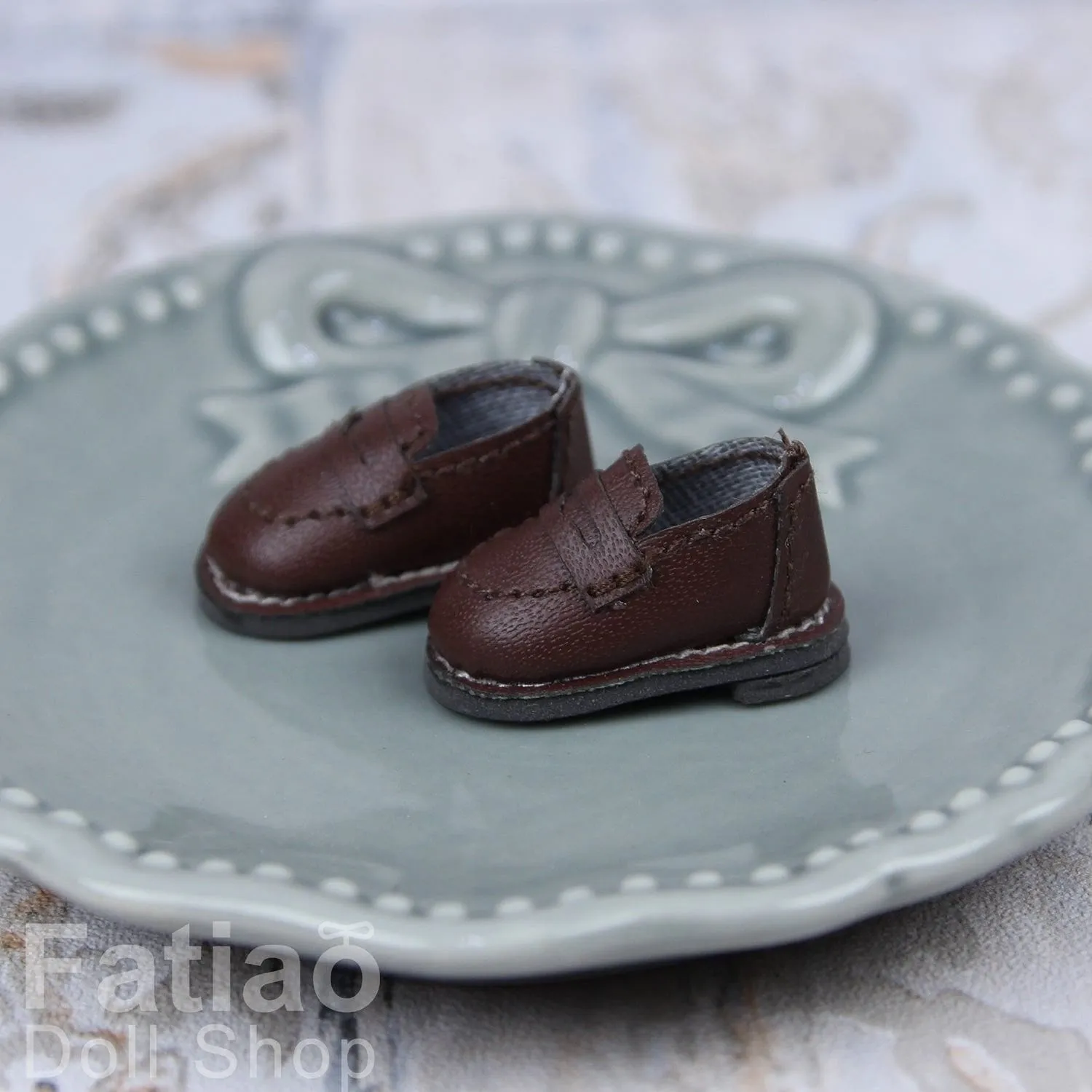 Nubuck Loafers [Fatiao Doll Shop] Student leather shoes loafers / OB11 OBITSU