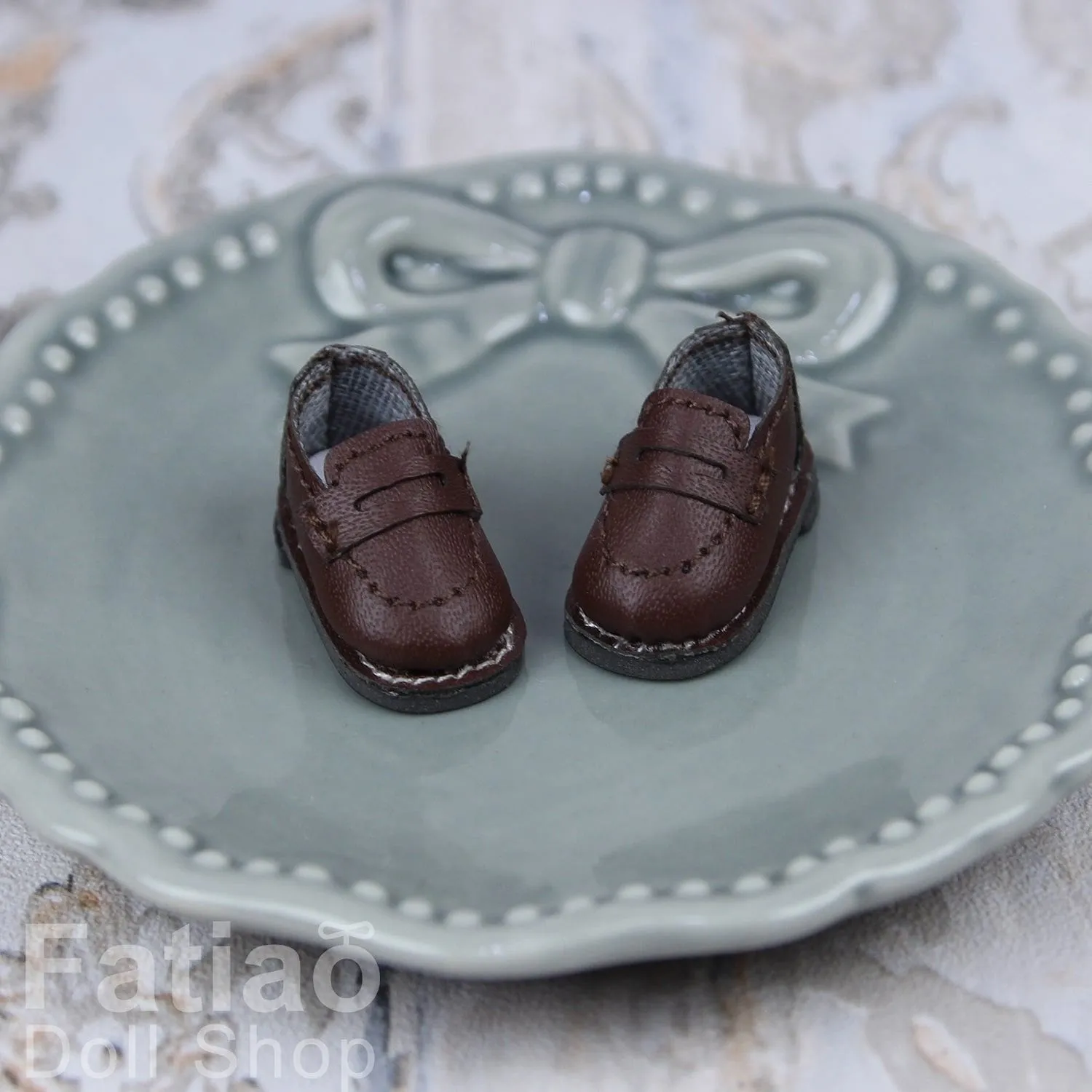 [Fatiao Doll Shop] Student leather shoes loafers / OB11 OBITSU Adrien Loafers