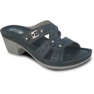 VANGELO Women Sandal YQ3151 Comfort Heel Sandal Black People Sandals