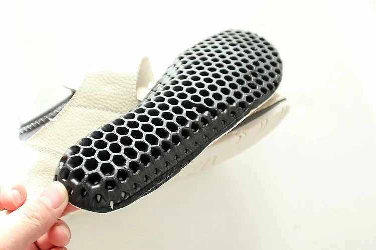 Women Handmade Retro Leather Flat Casual Shoes Shoe Rack With Top