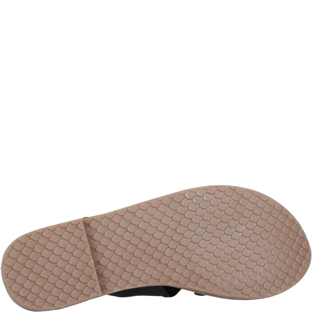 Low Flat Shoes Black Amy Wide Fit Sandals