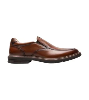 Florsheim Men's Norwalk Moc Toe Slip On Cognac Small Heel Dress Shoes