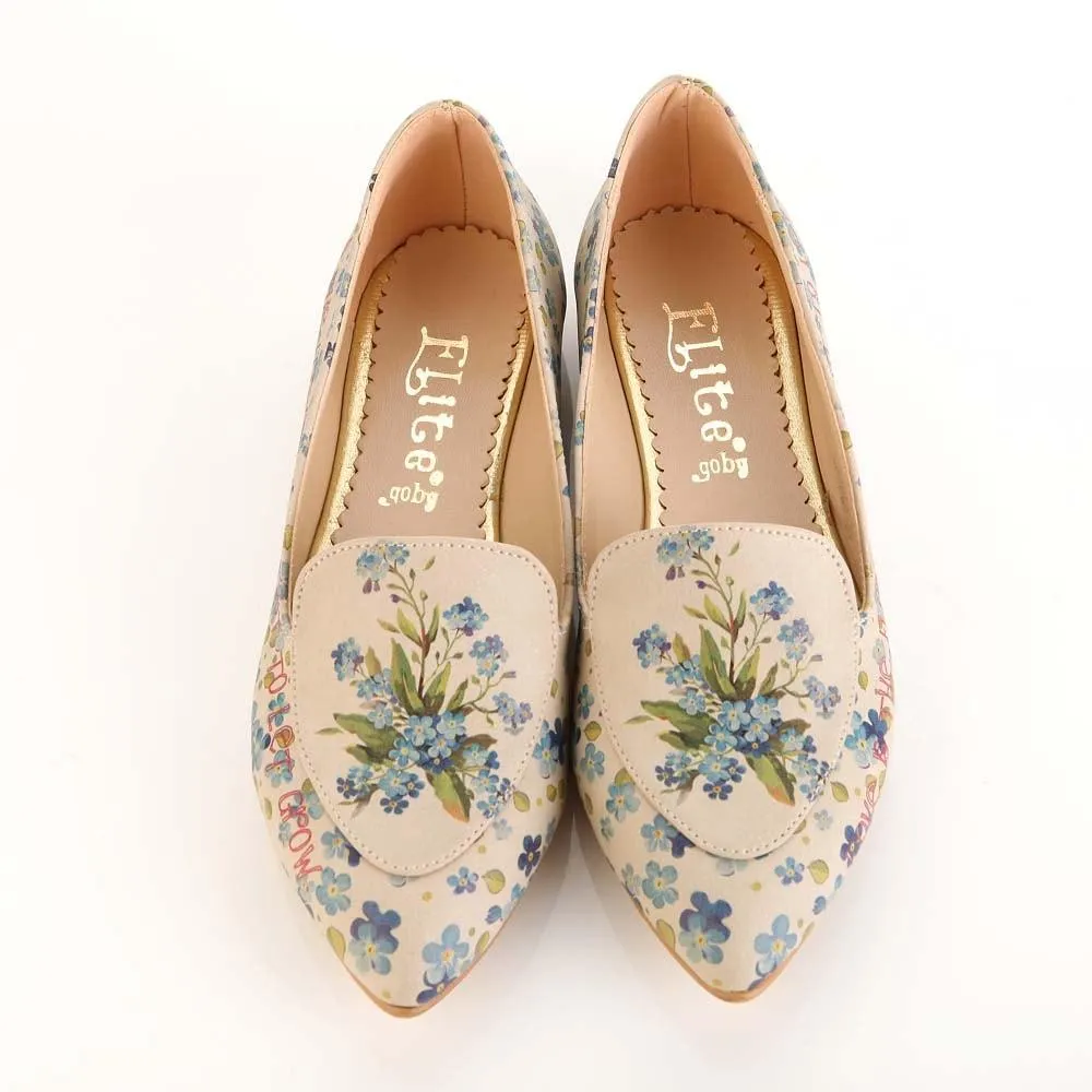 Flowers Ballerinas Shoes OMR7202 Ballet Flat Mary Jane Shoes