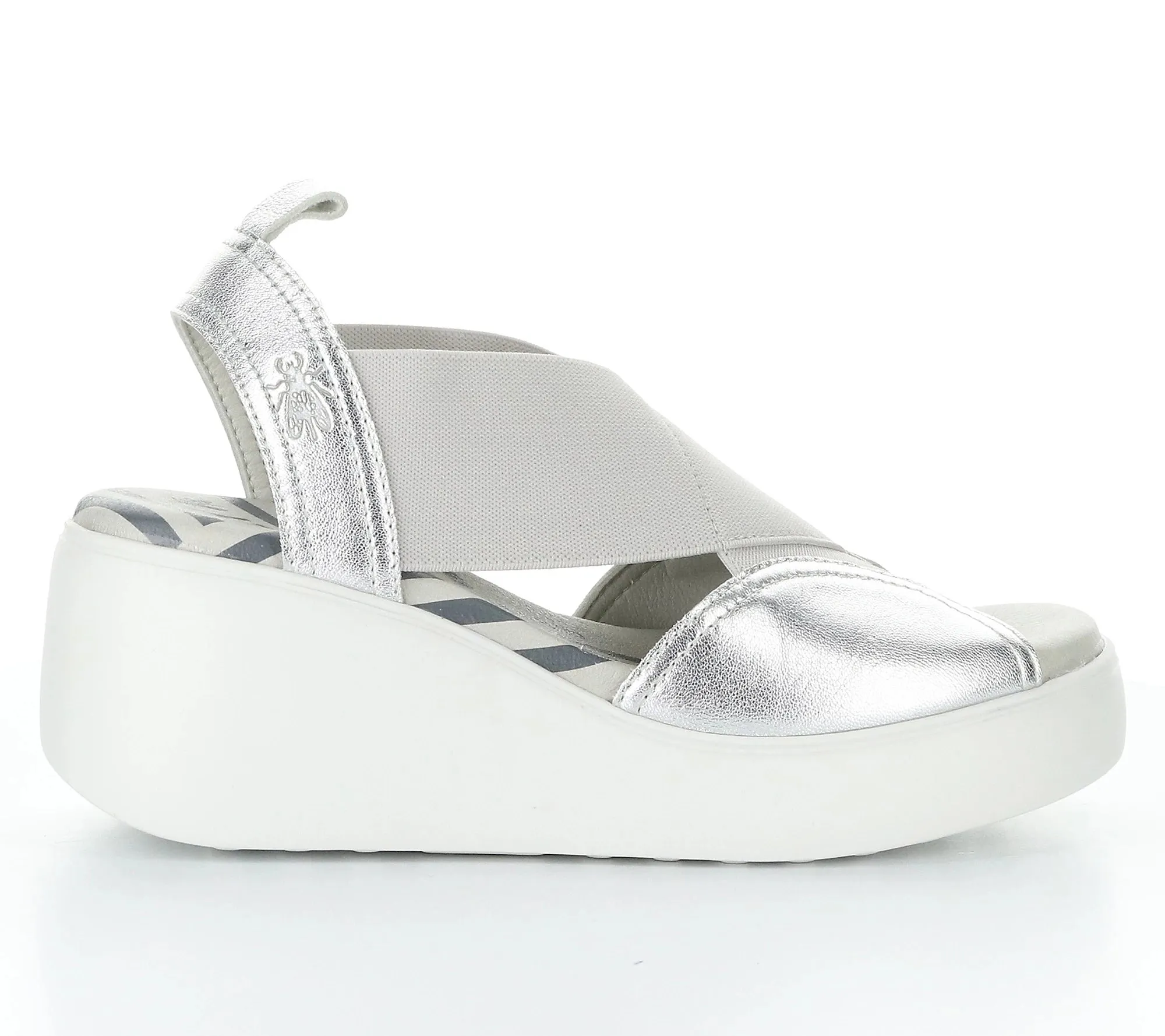 FLY LONDON DAIF - SILVER Platform Sandals Strappy