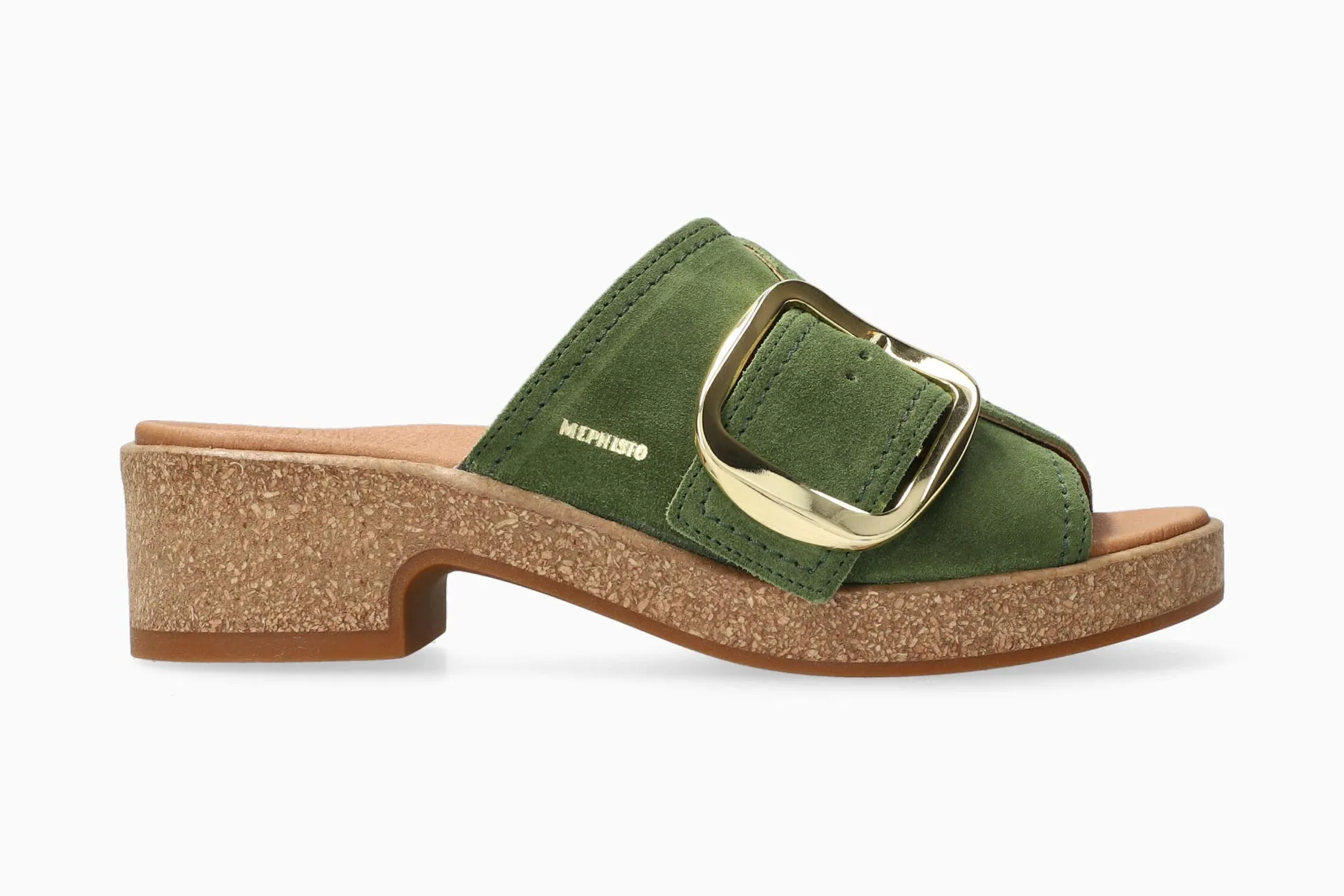 Foline - Olive 360P Leather Strap Sandals