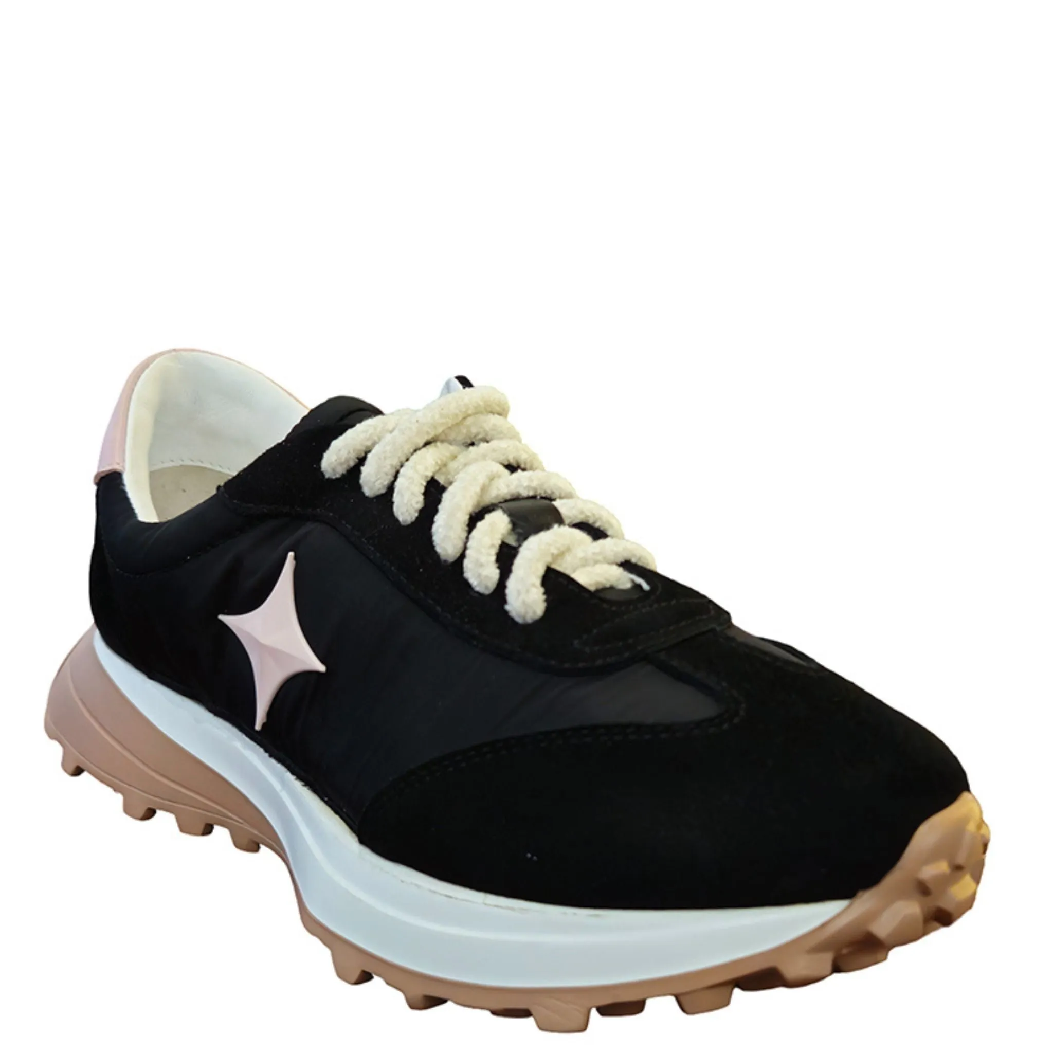 Lace Sneakers Black Star Jogger Sneaker
