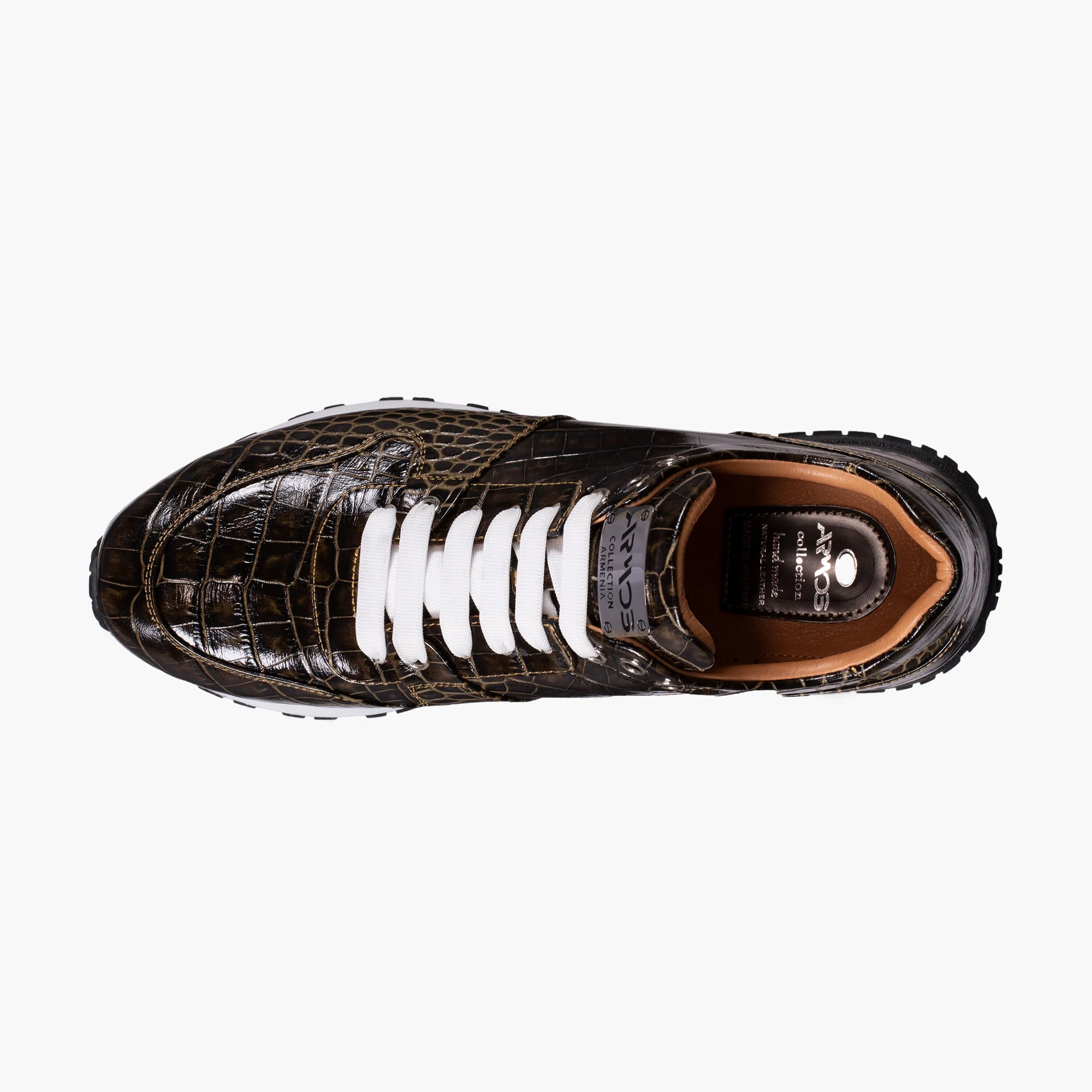 Babolat Sneakers Men's Brown Croc-Print Leather Sneaker