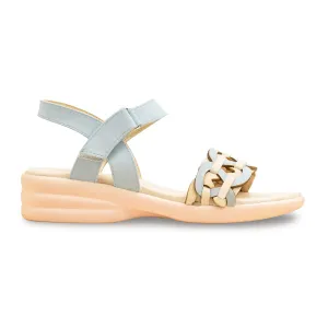 Kitten Heeled Sandals Sky Blue Formal Sandal For Ladies PU0612