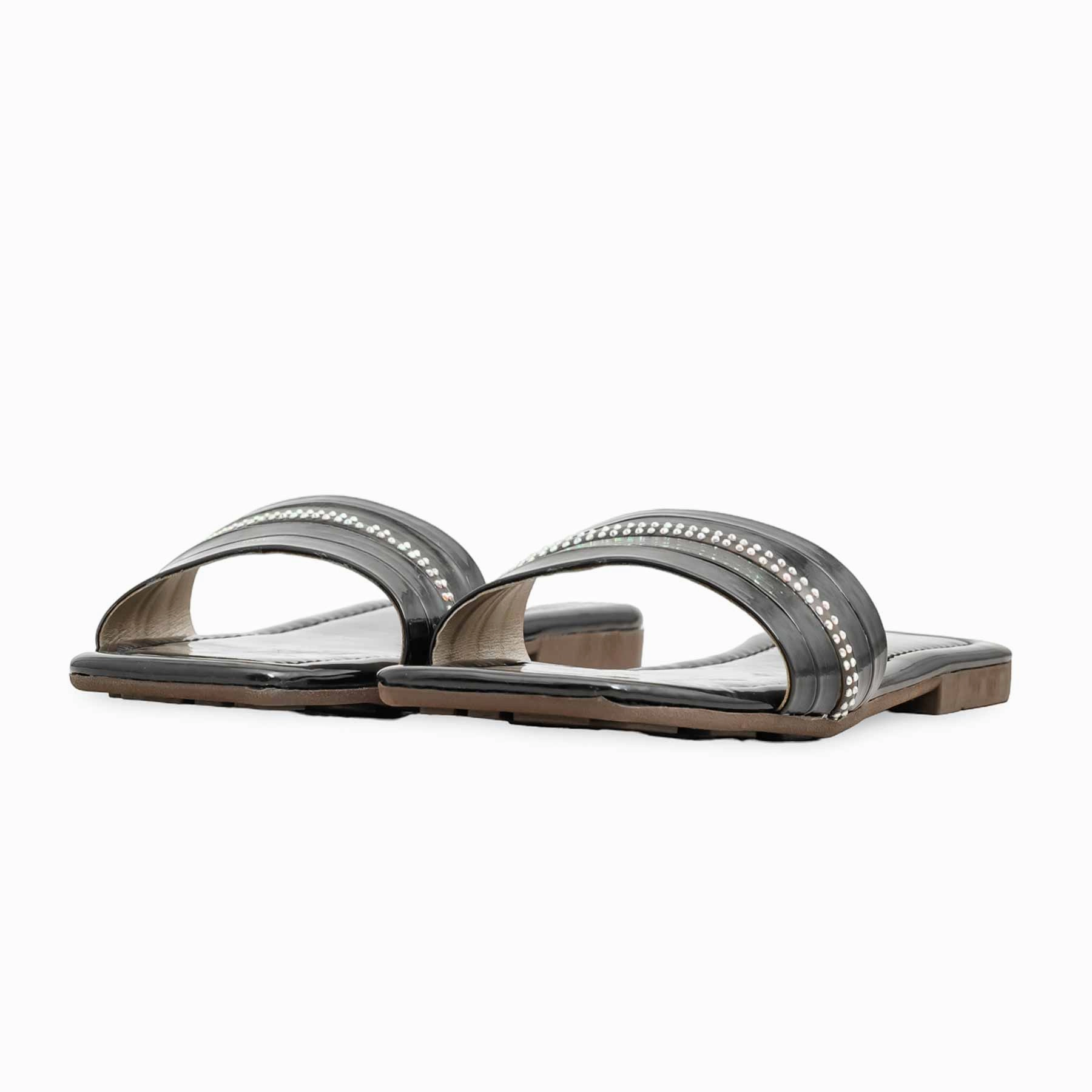 Spd Shoes On Flat Pedals Black Casual Slipper For Women CL2133