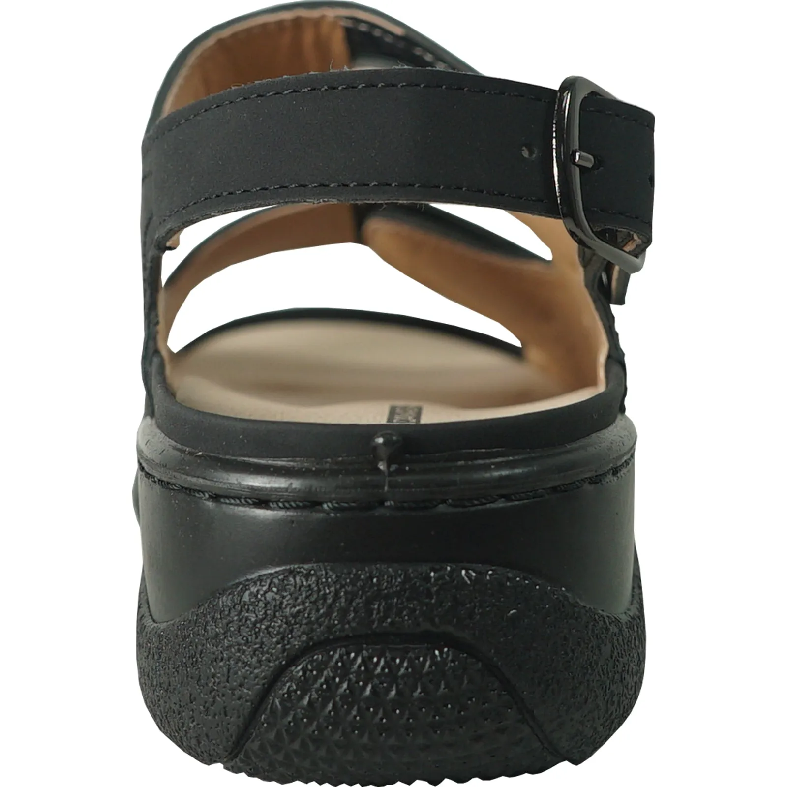 KOZI Women Comfort Casual Sandal OY3102 Wedge Sandal Black  Replaceable Orthopedic Footbed Spring Sandals