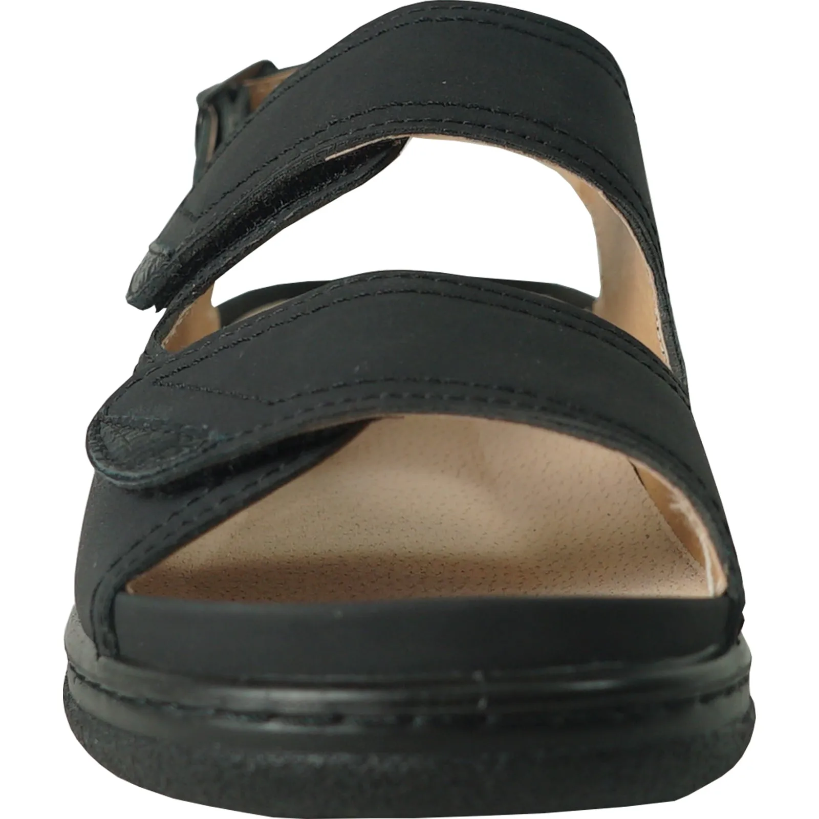 Sandals With Strap KOZI Women Comfort Casual Sandal OY3102 Wedge Sandal Black  Replaceable Orthopedic Footbed